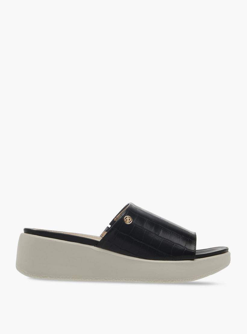 Paprika Textured Slip-On Comfort Sandals with Wedge Heel-women-shoes-sandals-heeled-image-3