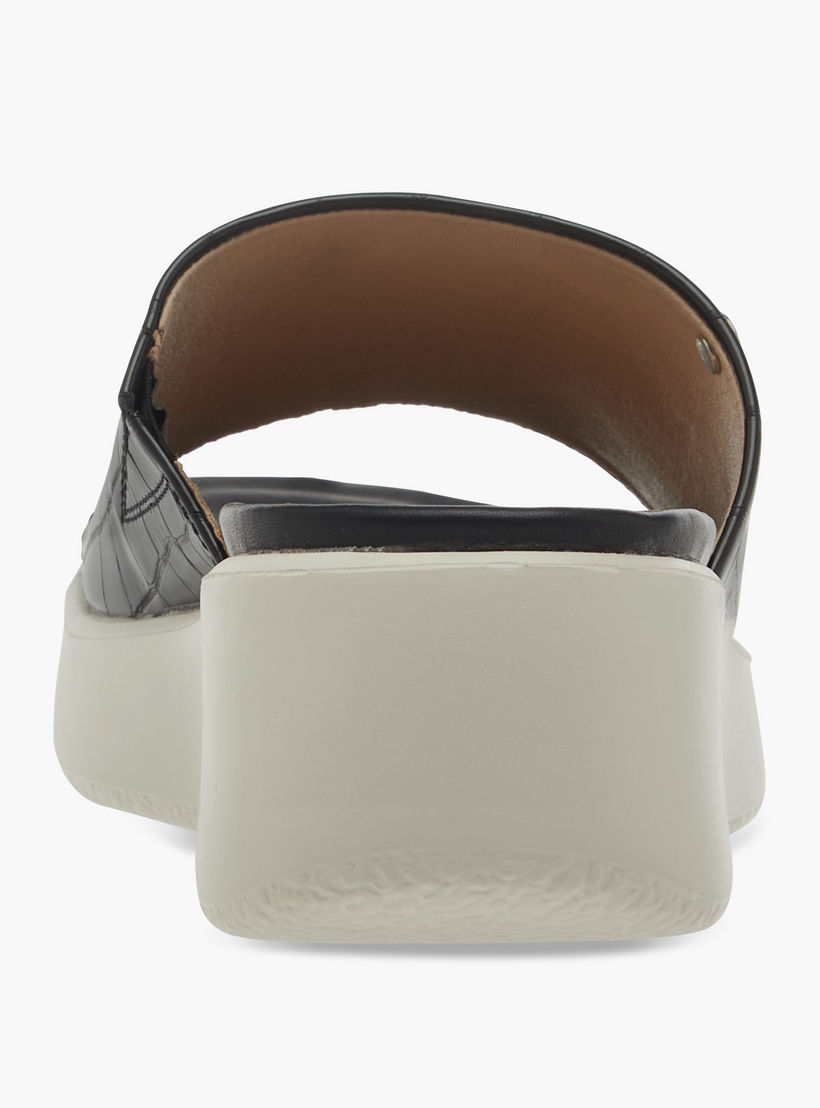 Paprika Textured Slip-On Comfort Sandals with Wedge Heel-women-shoes-sandals-heeled-image-5