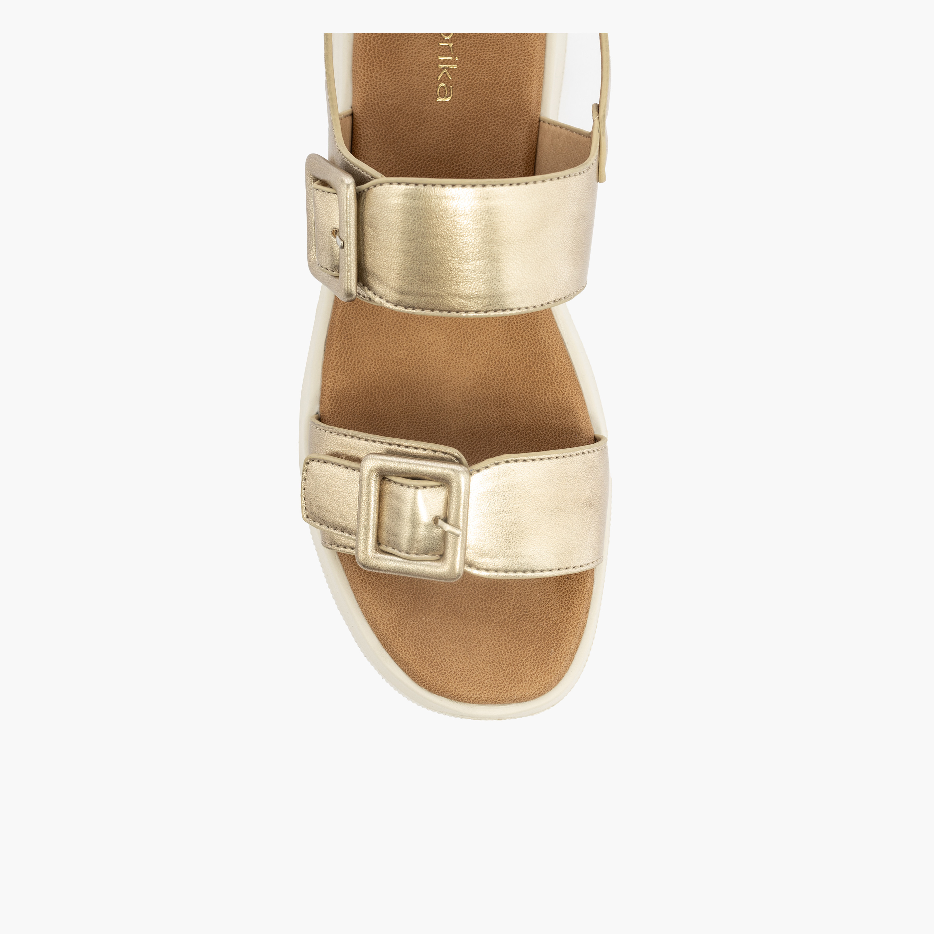 Paprika Buckle Accent Sandals with Platform Heels-women-shoes-sandals-heeled-image-4