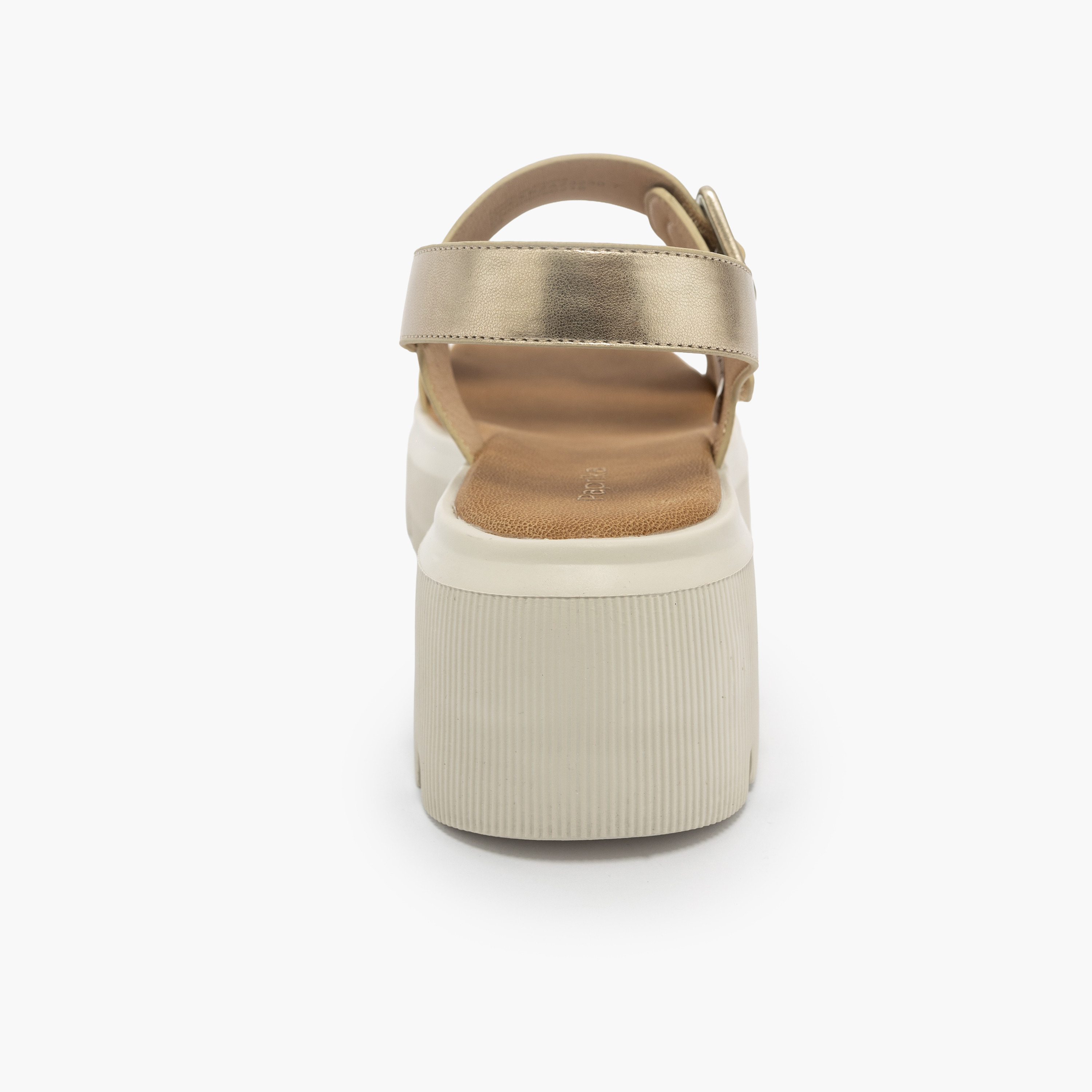 Paprika Buckle Accent Sandals with Platform Heels-women-shoes-sandals-heeled-image-5
