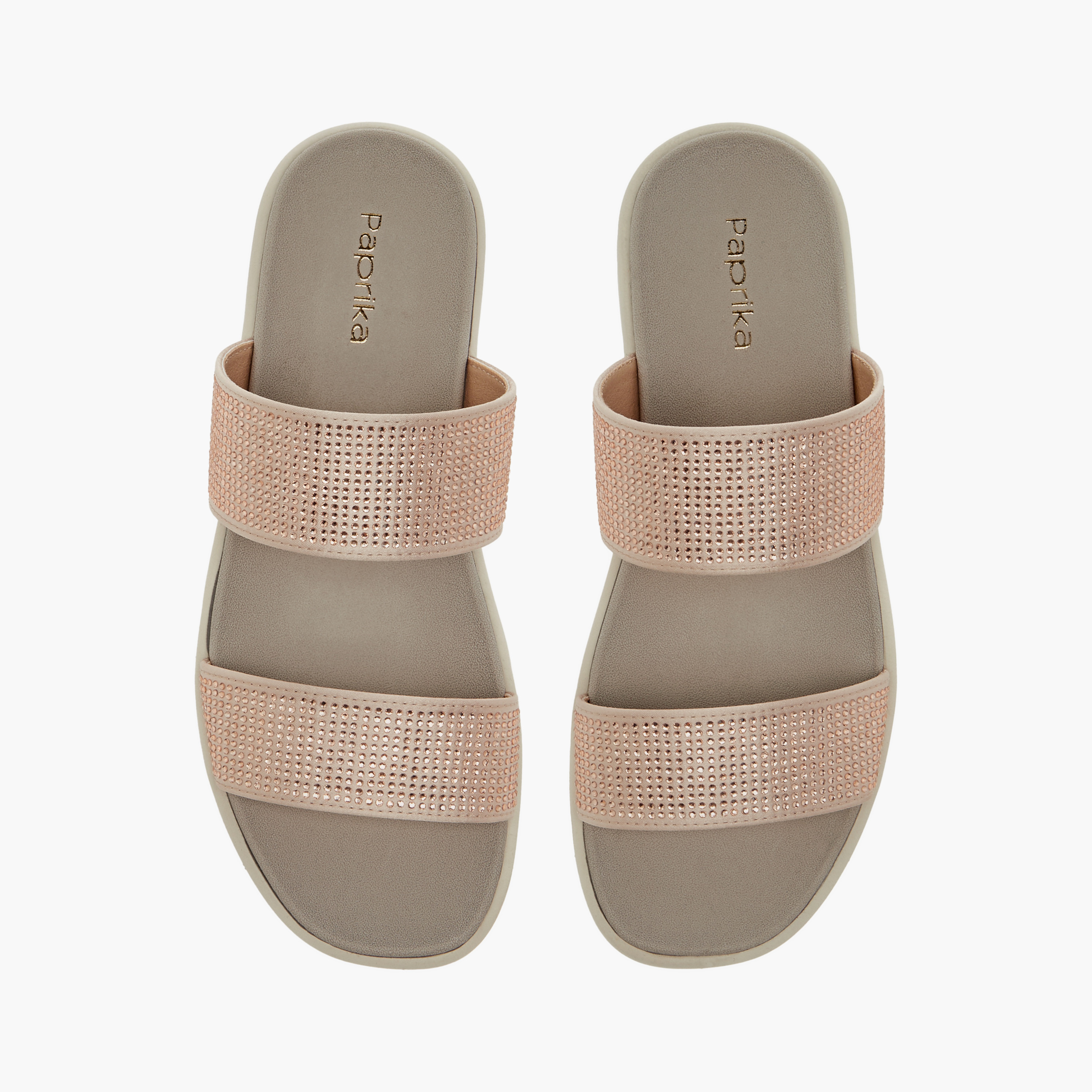 Paprika Embellished Slip-On Comfort Sandals-women-shoes-sandals-heeled-image-1