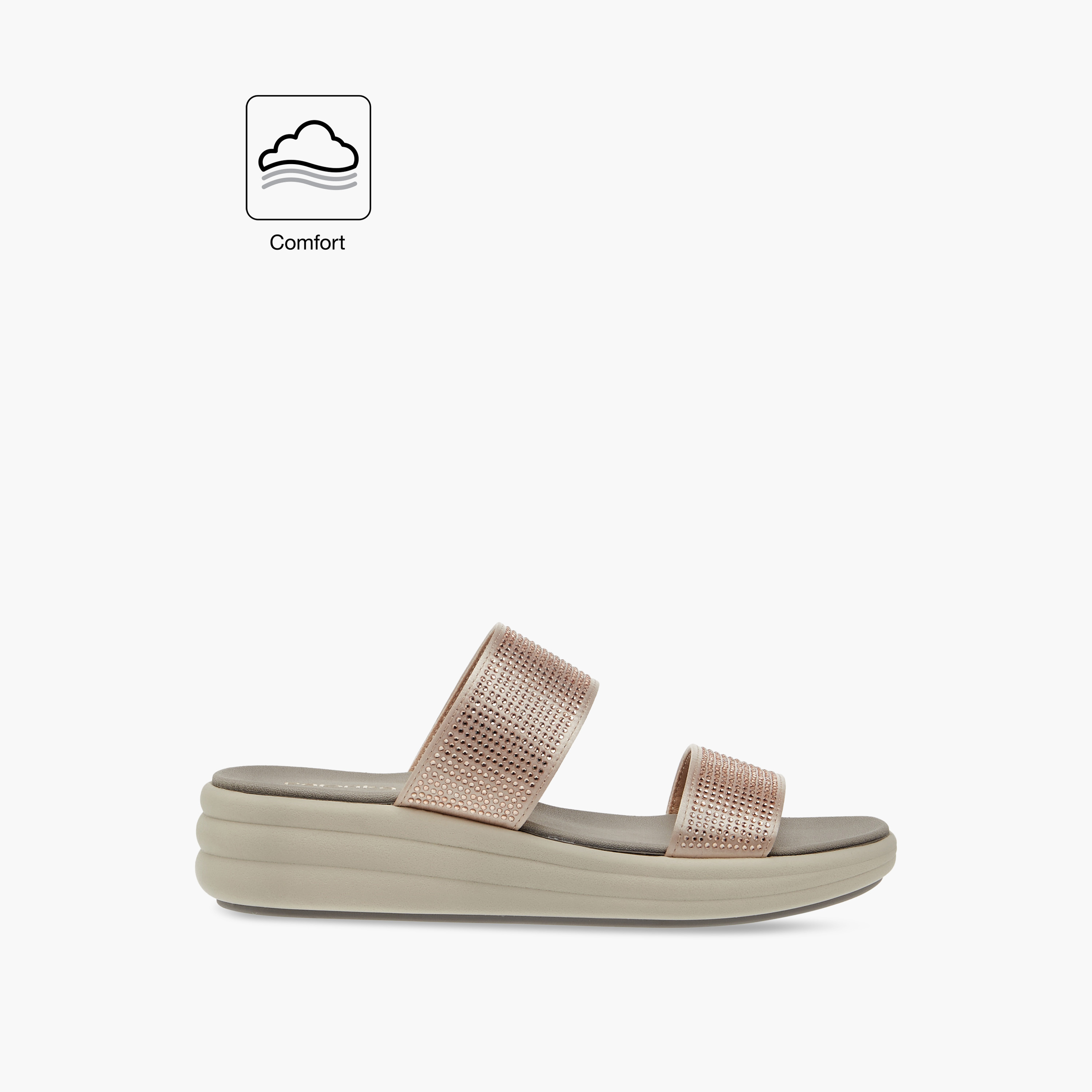 Paprika Embellished Slip-On Comfort Sandals-women-shoes-sandals-heeled-image-2
