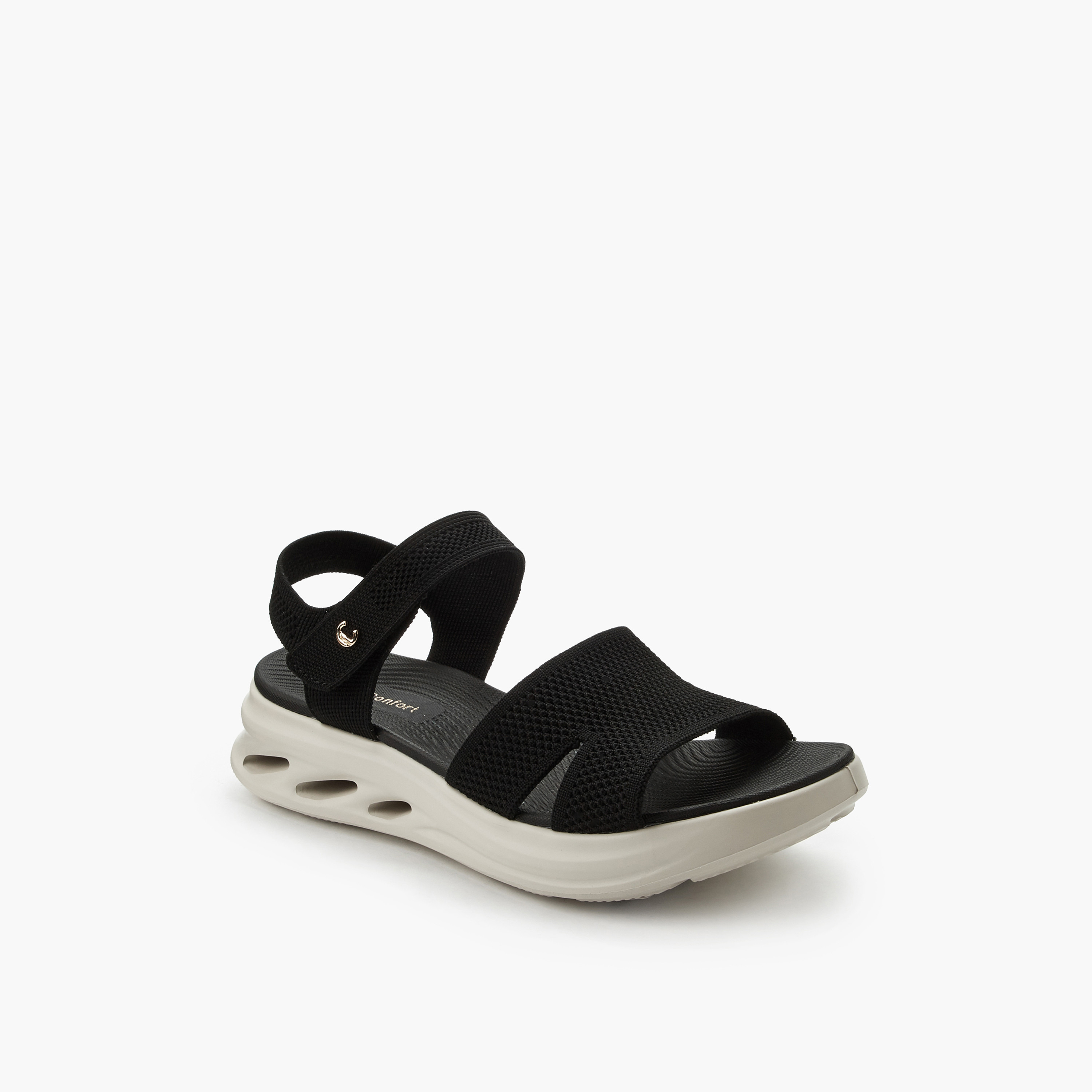 Le Confort Women Flatform Heel Strap Sandals-women-shoes-sandals-heeled-image-3