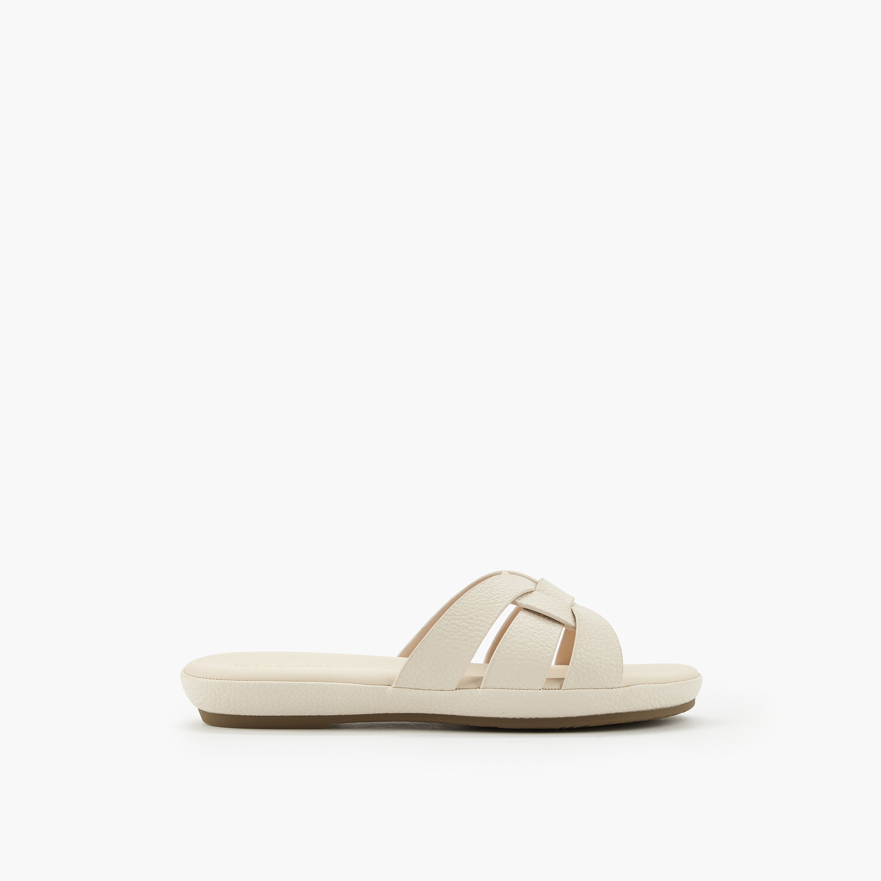 Le Confort Women Textured Slip-On Sandals-women-shoes-sandals-flats-image-3