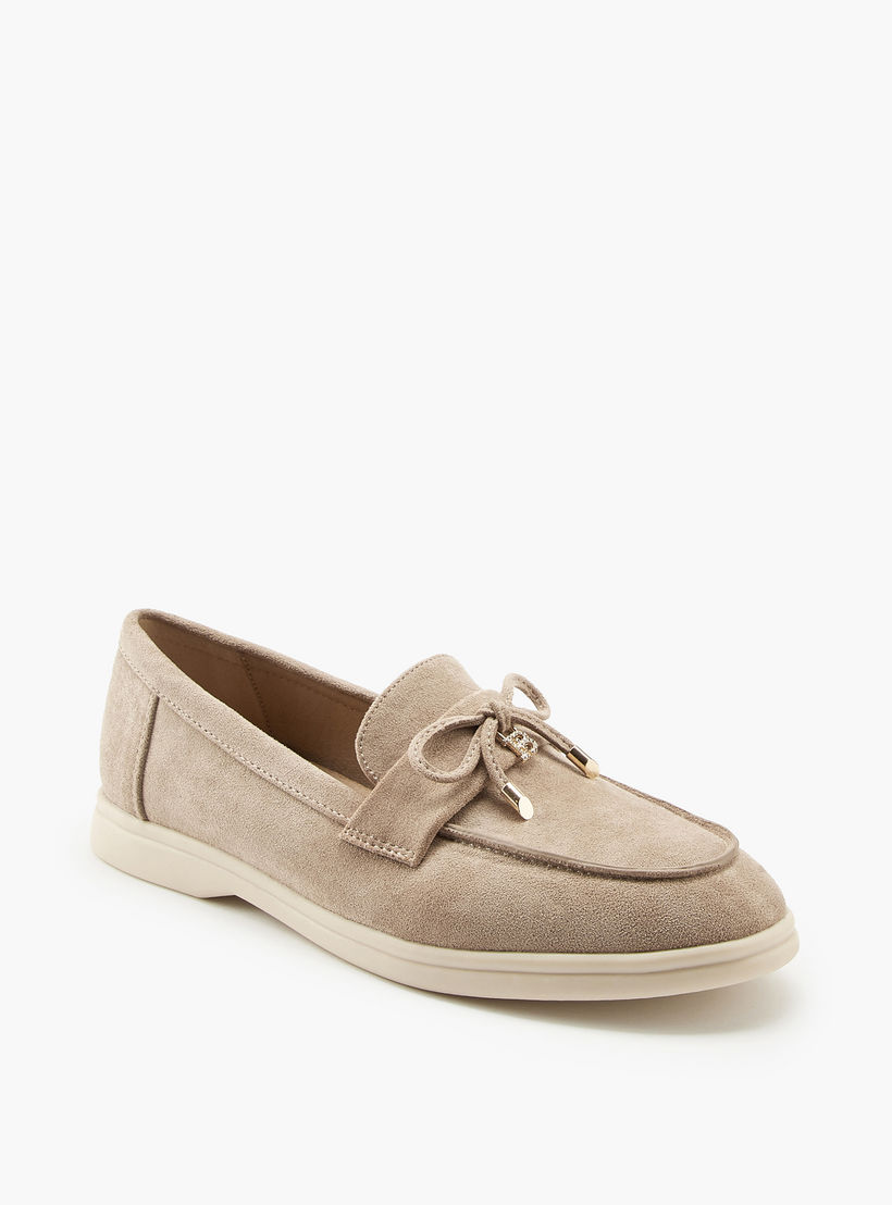 Flora Bella Solid Bow Accent Slip-On Loafers-women-shoes-loafersandmoccasins-image-2