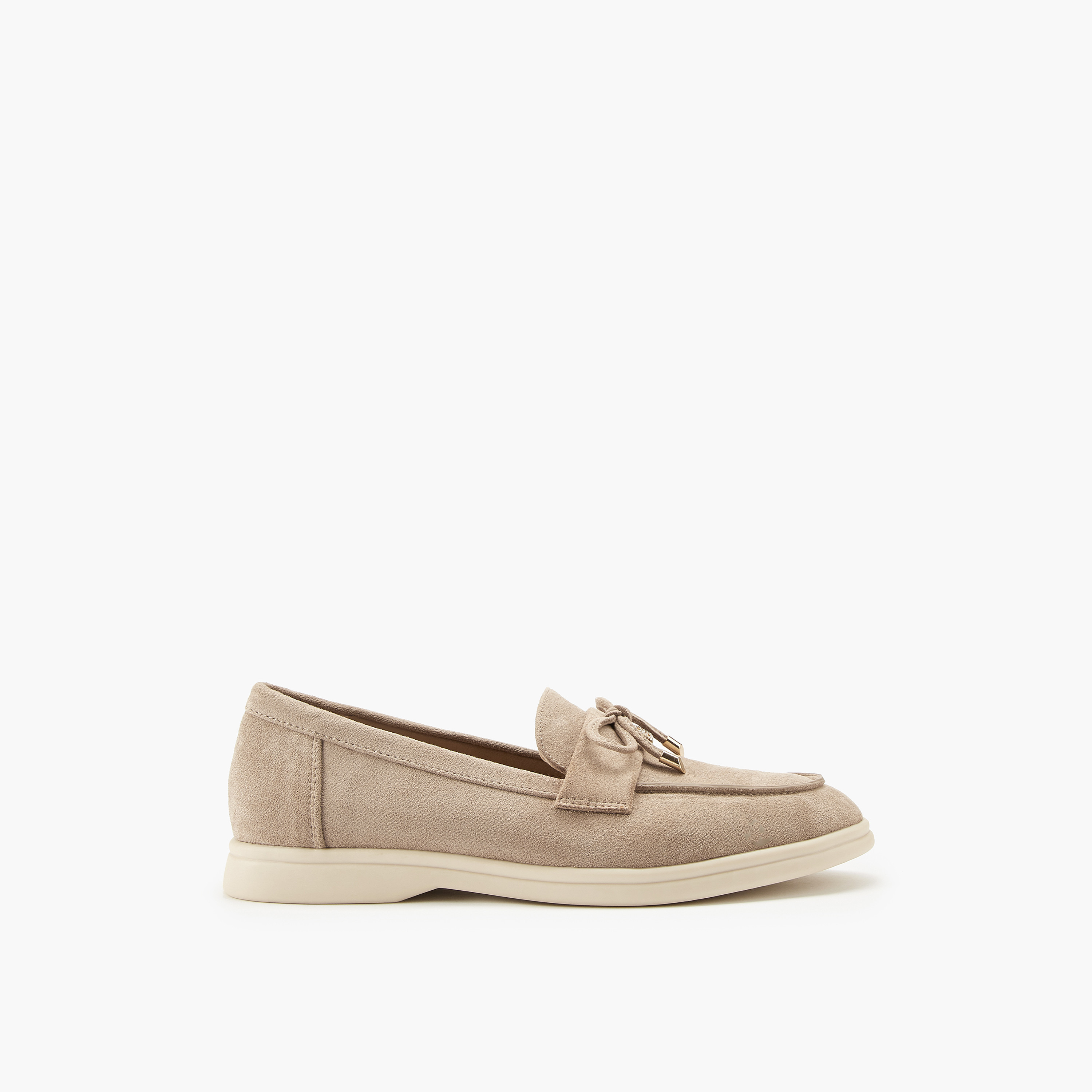 حذاء سهل الارتداء سادة بزينة فيونكة من فلورا بيلا-women-shoes-loafersandmoccasins-image-3