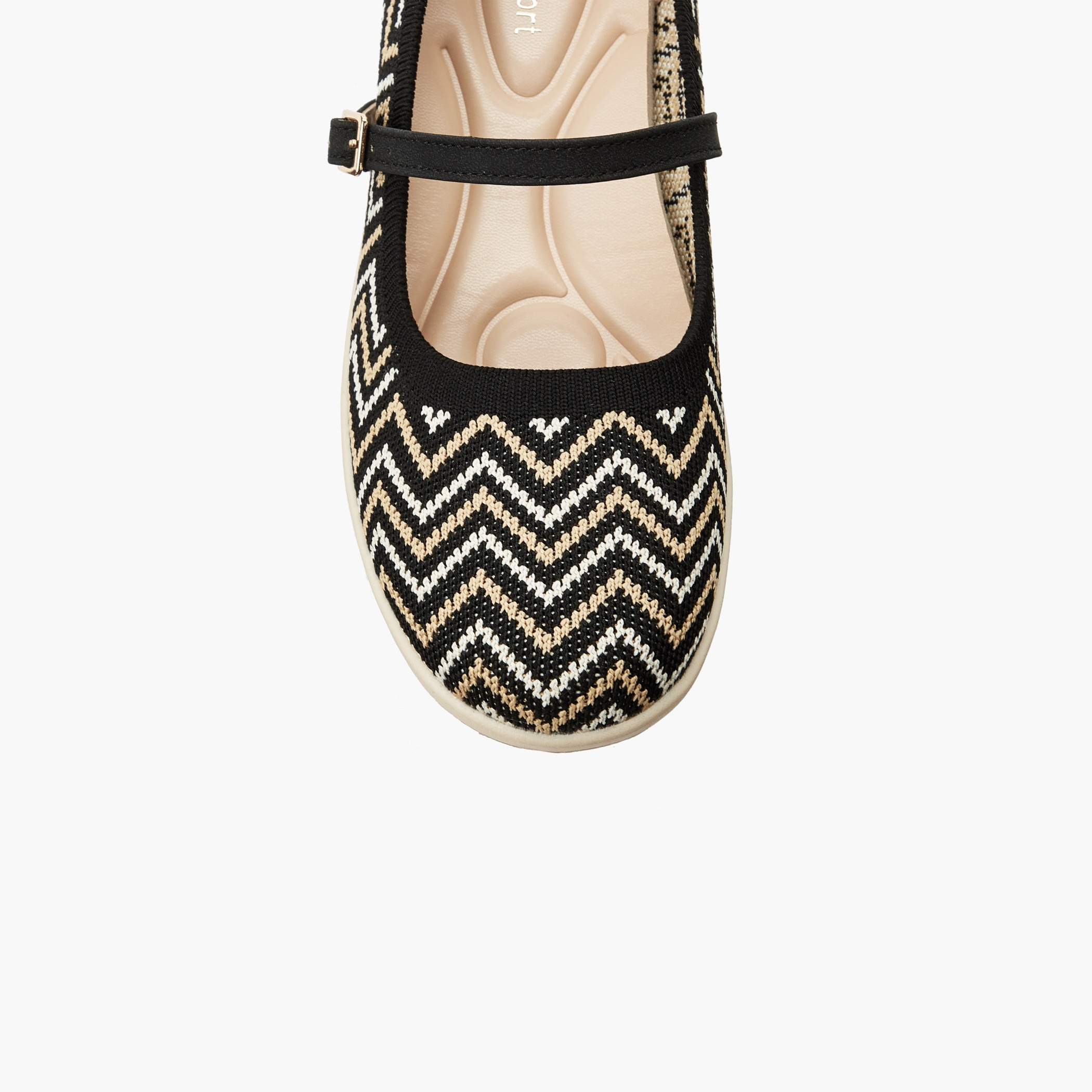 Le Confort Women Chevron Textured Ballerina Shoes-women-shoes-ballerinas-image-4