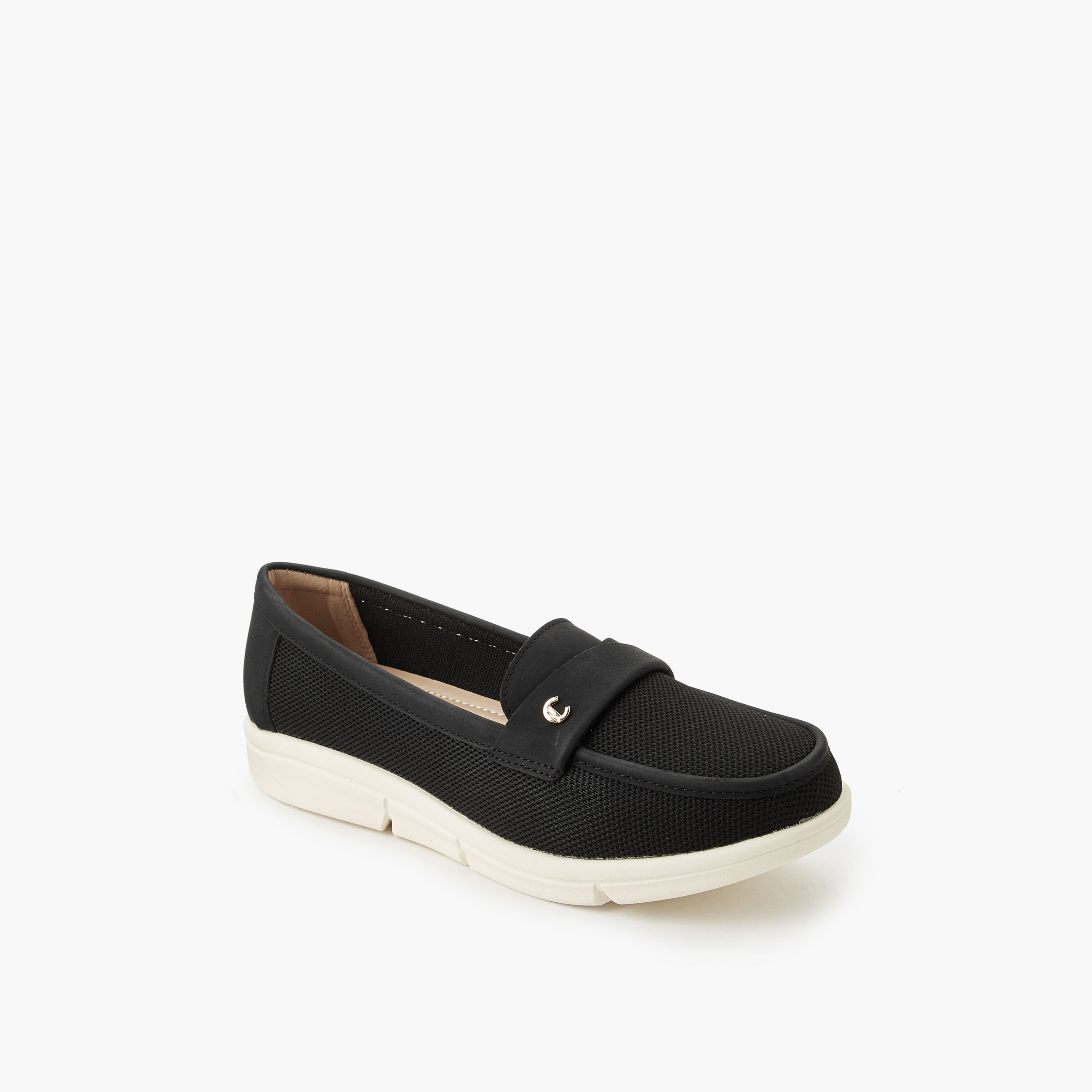 حذاء خفيف سهل الارتداء بارز الملمس للنساء من لو كونفورت-women-shoes-flats-loafers-image-2