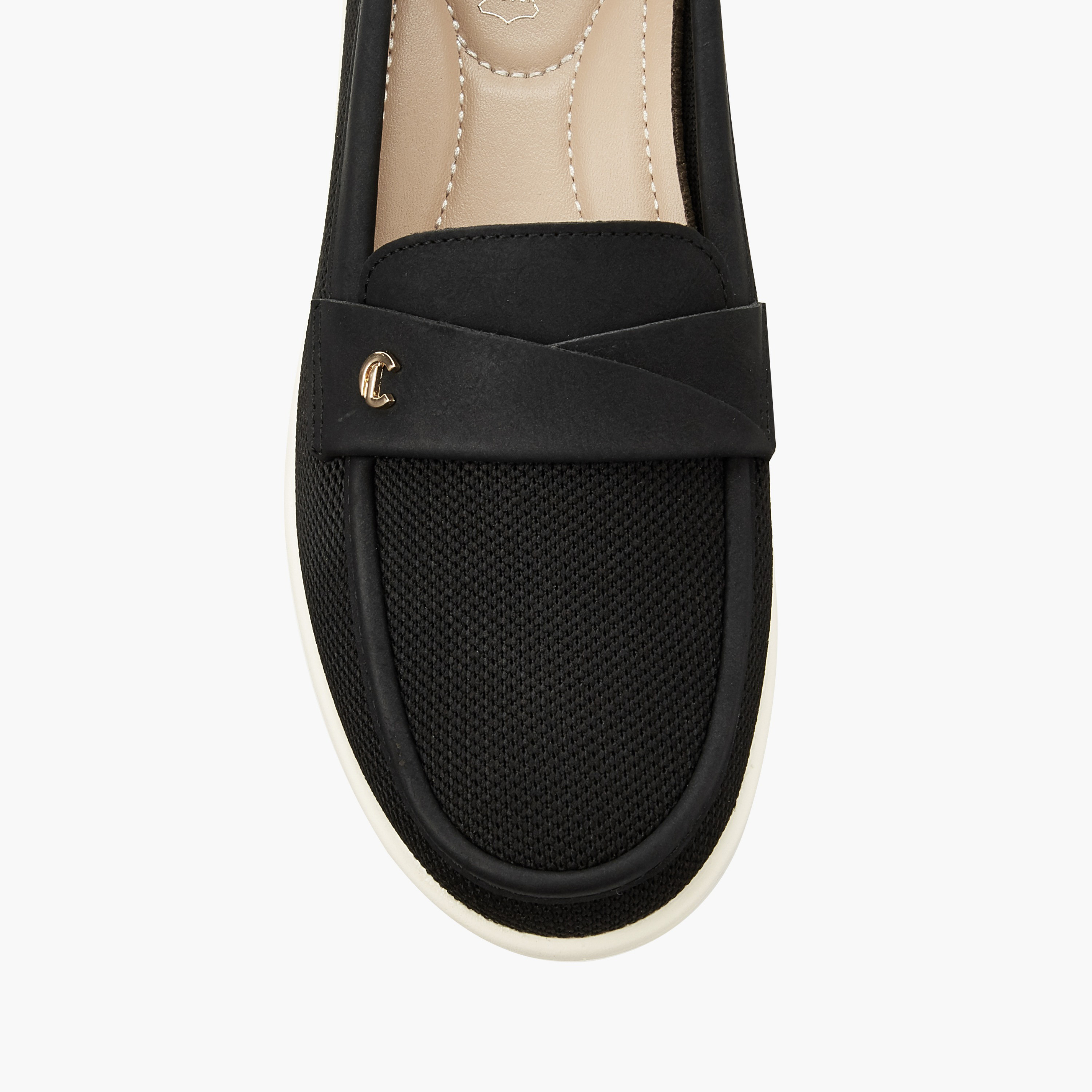حذاء خفيف سهل الارتداء بارز الملمس للنساء من لو كونفورت-women-shoes-flats-loafers-image-4