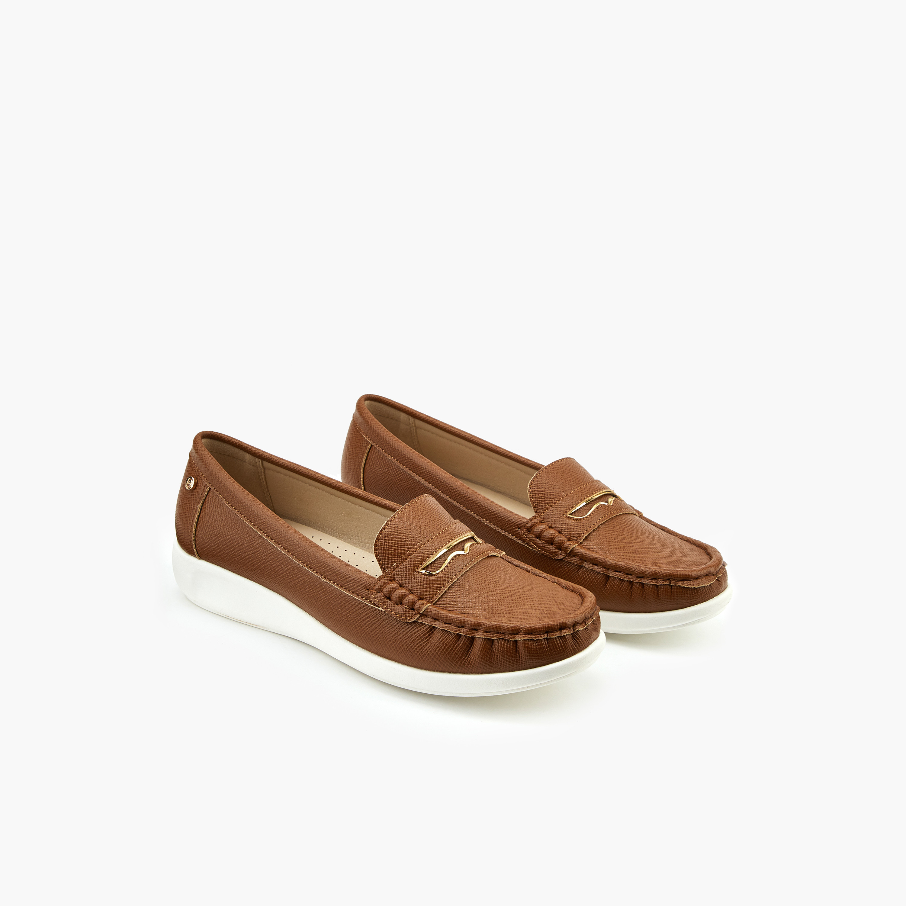 Flora Bella Textured Slip-On Loafers-women-shoes-loafersandmoccasins-image-1