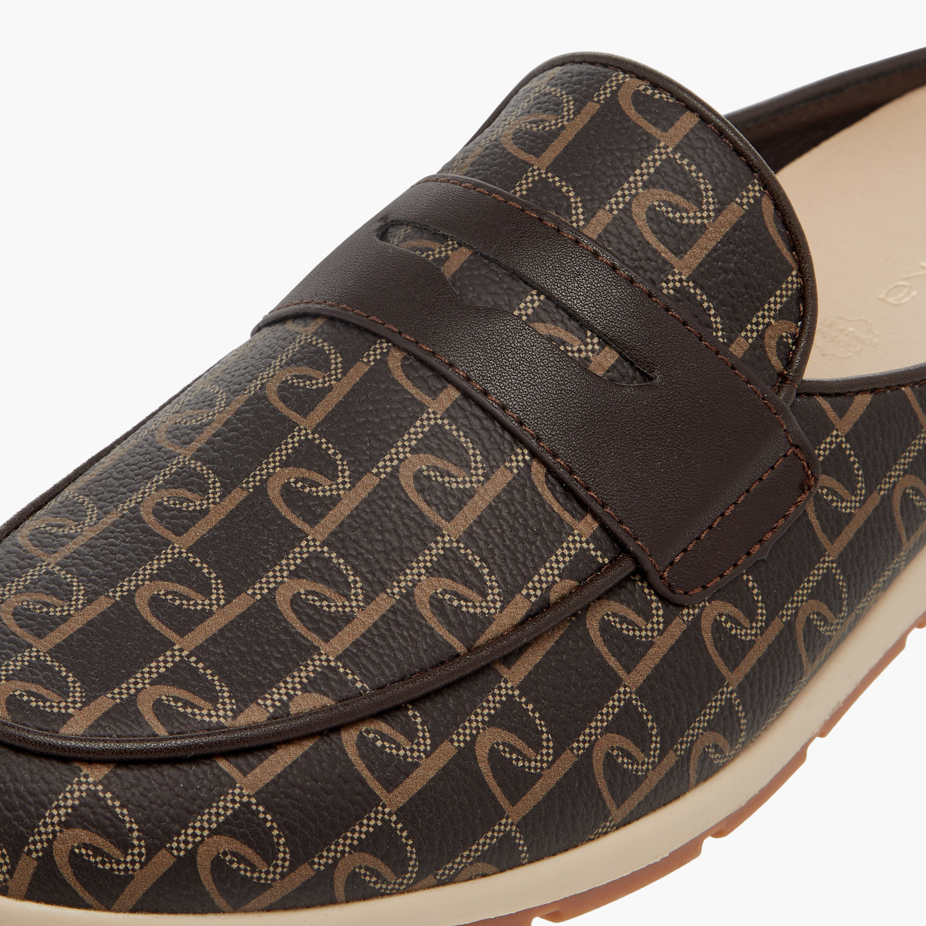 Paprika Monogram Print Slip-On Comfort Mules-women-shoes-flats-mules-image-4