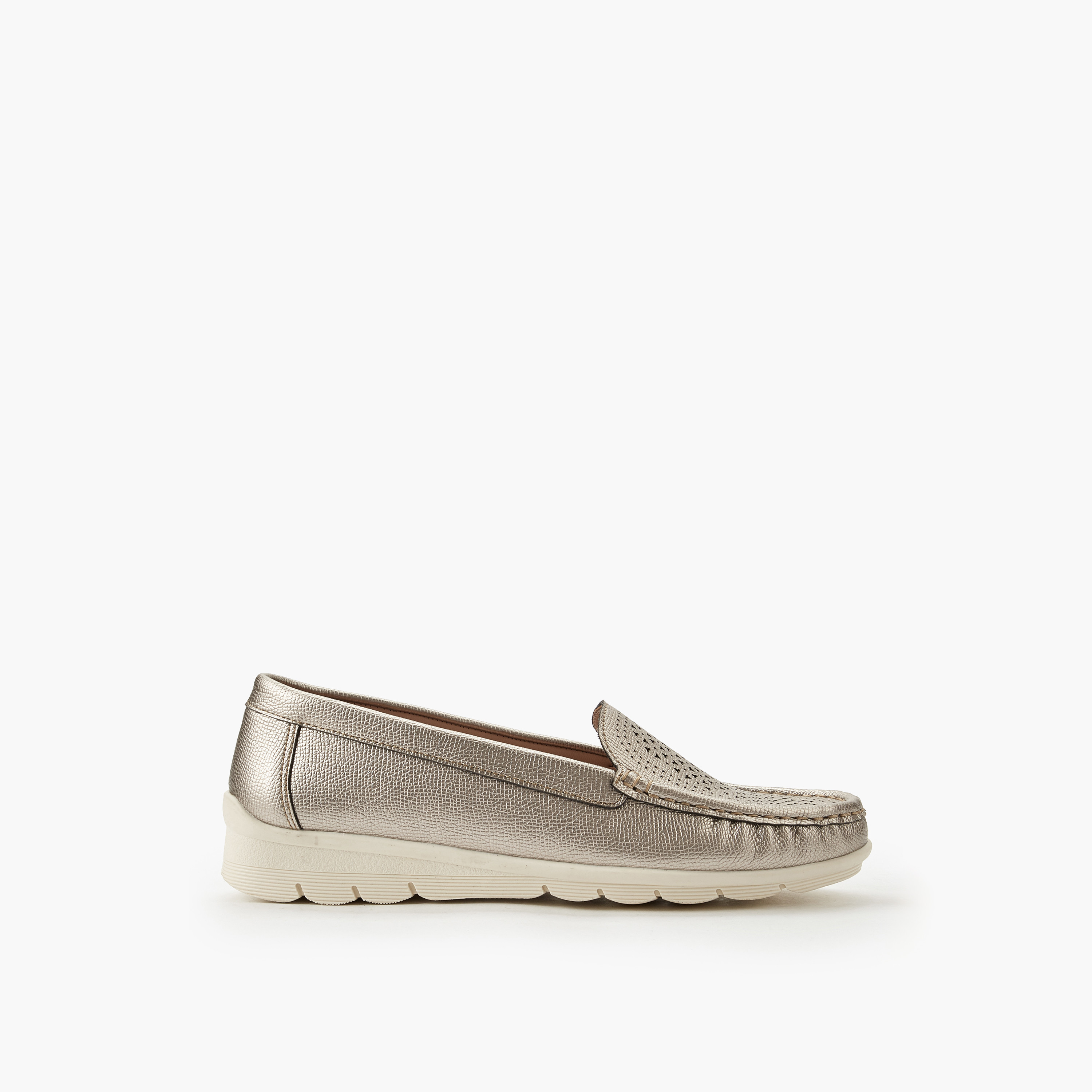 Le Confort Women Perforated Loafers-women-shoes-sandals-heeled-image-2