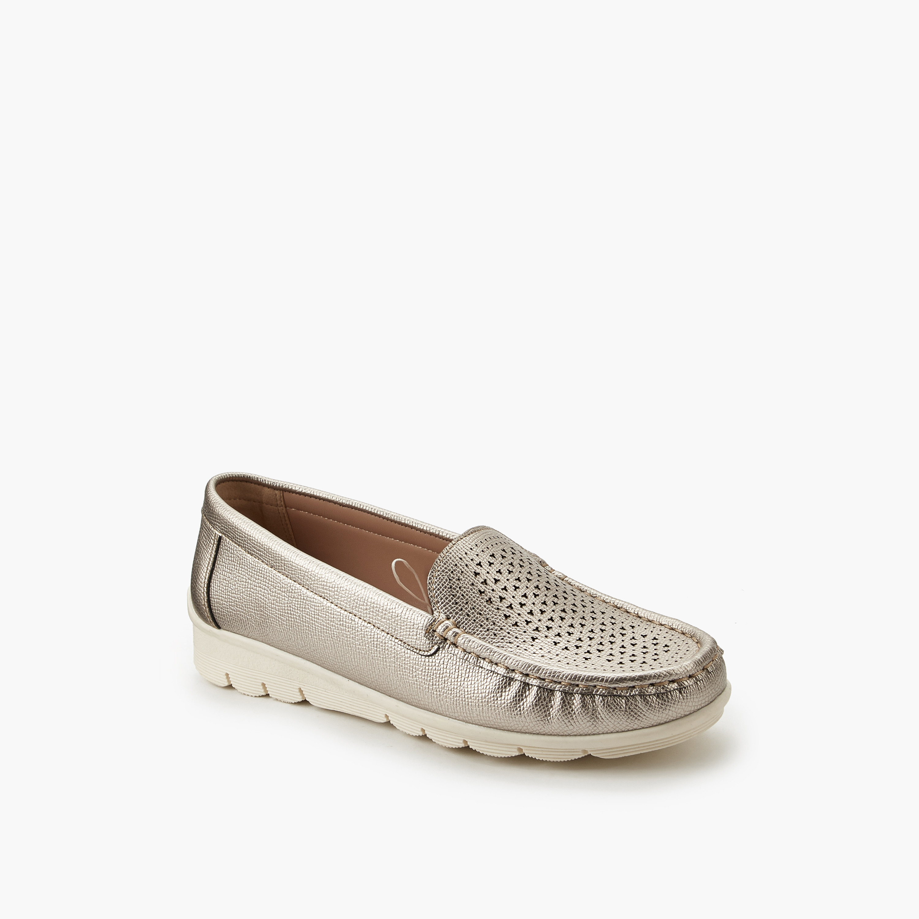 Le Confort Women Perforated Loafers-women-shoes-sandals-heeled-image-3