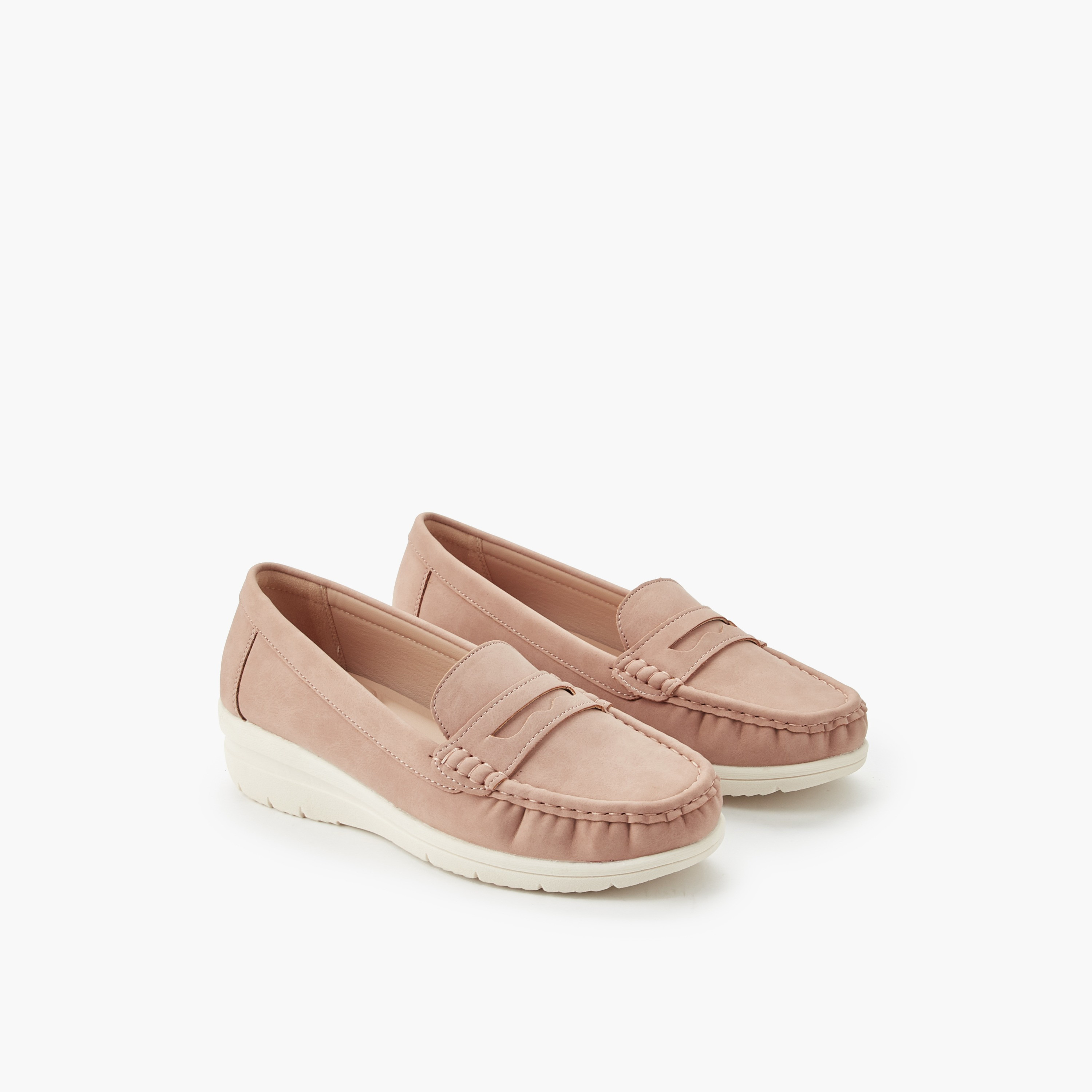 حذاء خفيف بكعب ويدج للنساء من لو كونفورت-women-shoes-loafersandmoccasins-image-1