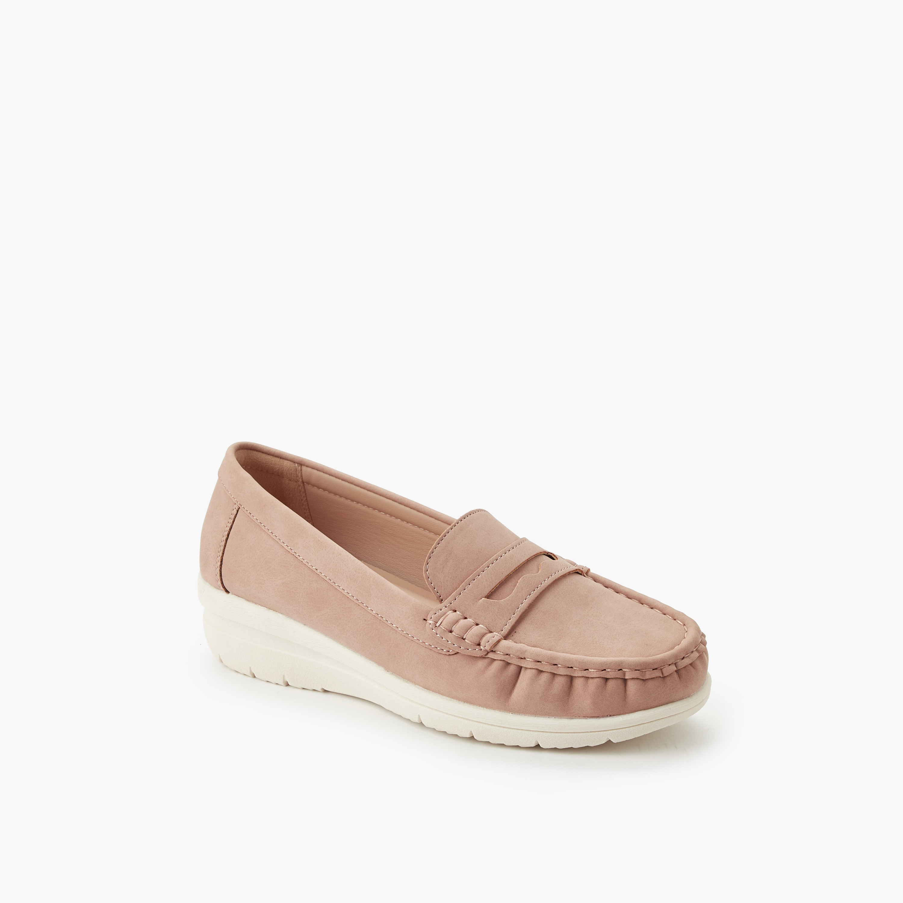 حذاء خفيف بكعب ويدج للنساء من لو كونفورت-women-shoes-loafersandmoccasins-image-2