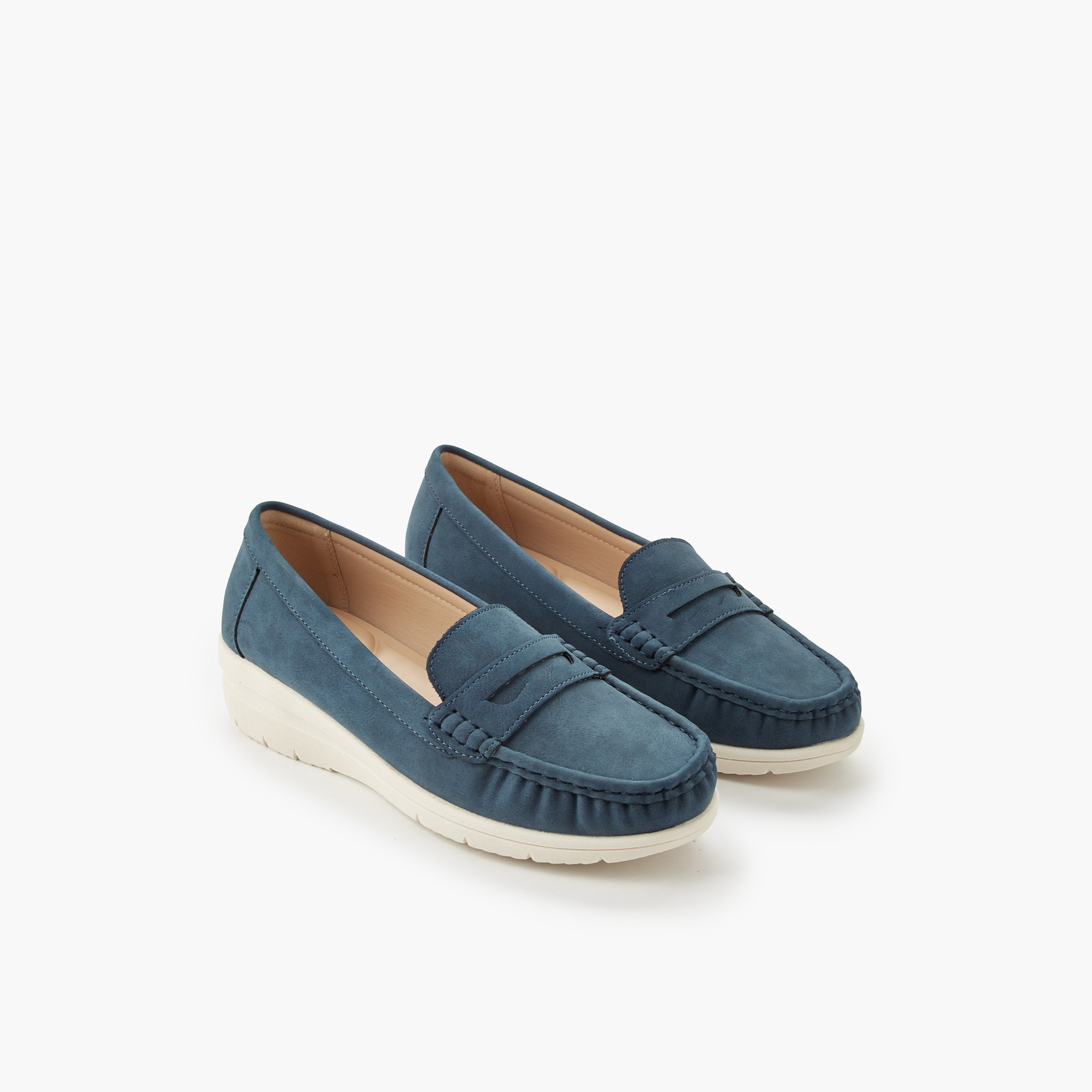 حذاء خفيف بكعب ويدج للنساء من لو كونفورت-women-shoes-loafersandmoccasins-image-1