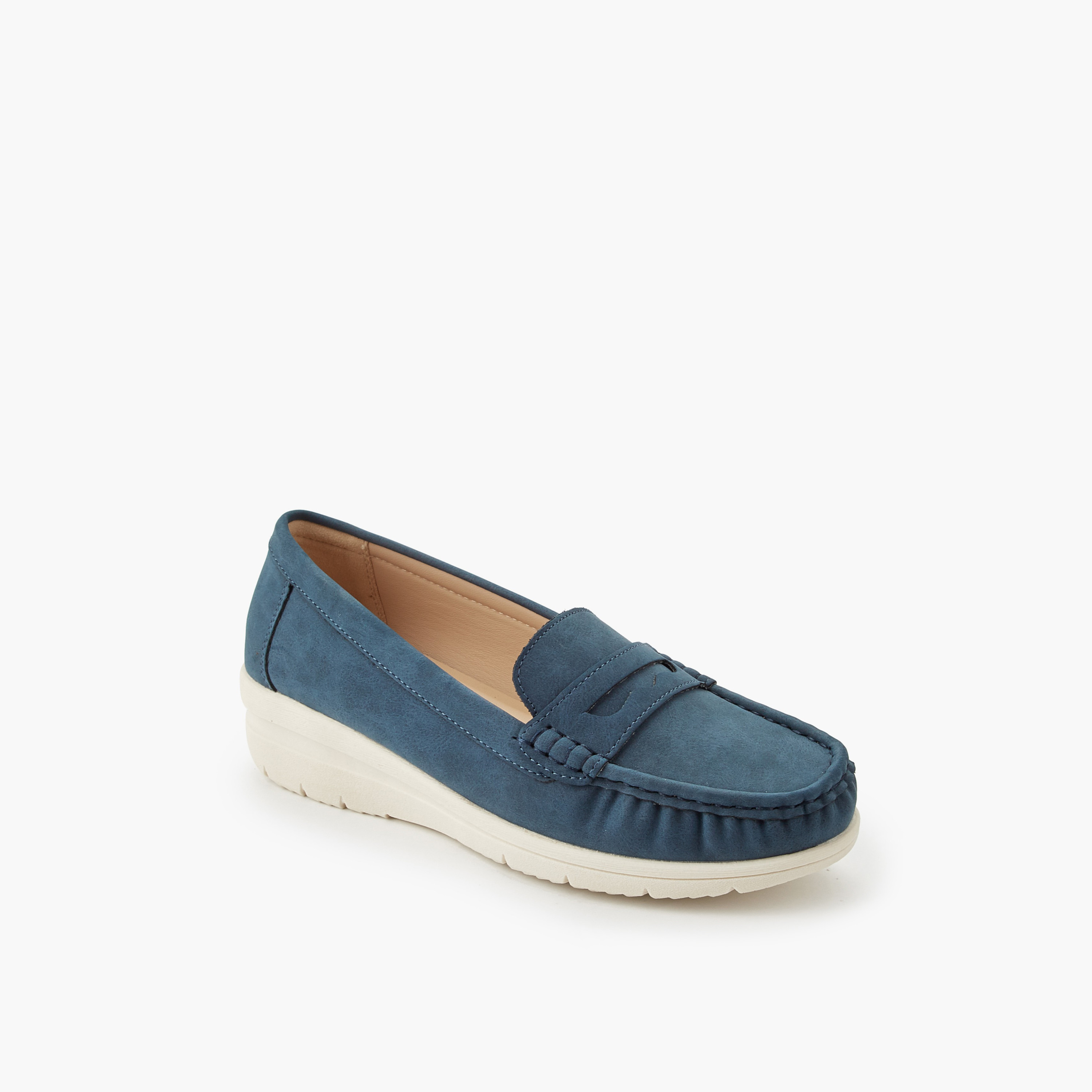 حذاء خفيف بكعب ويدج للنساء من لو كونفورت-women-shoes-loafersandmoccasins-image-2