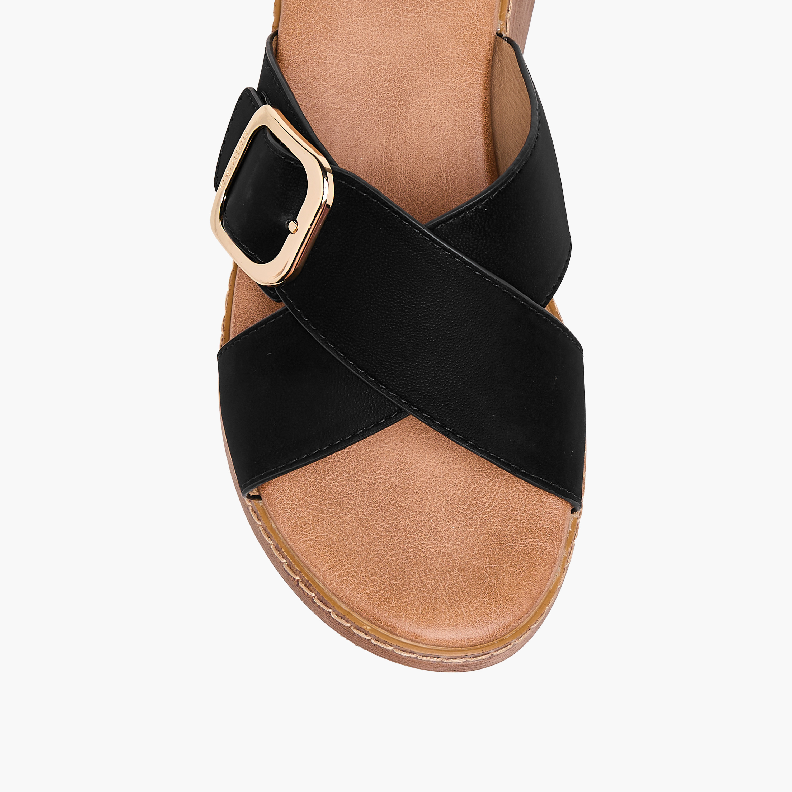 Paprika Buckle Accent Slip-On Cross Strap Sandals-women-shoes-sandals-heeled-image-4