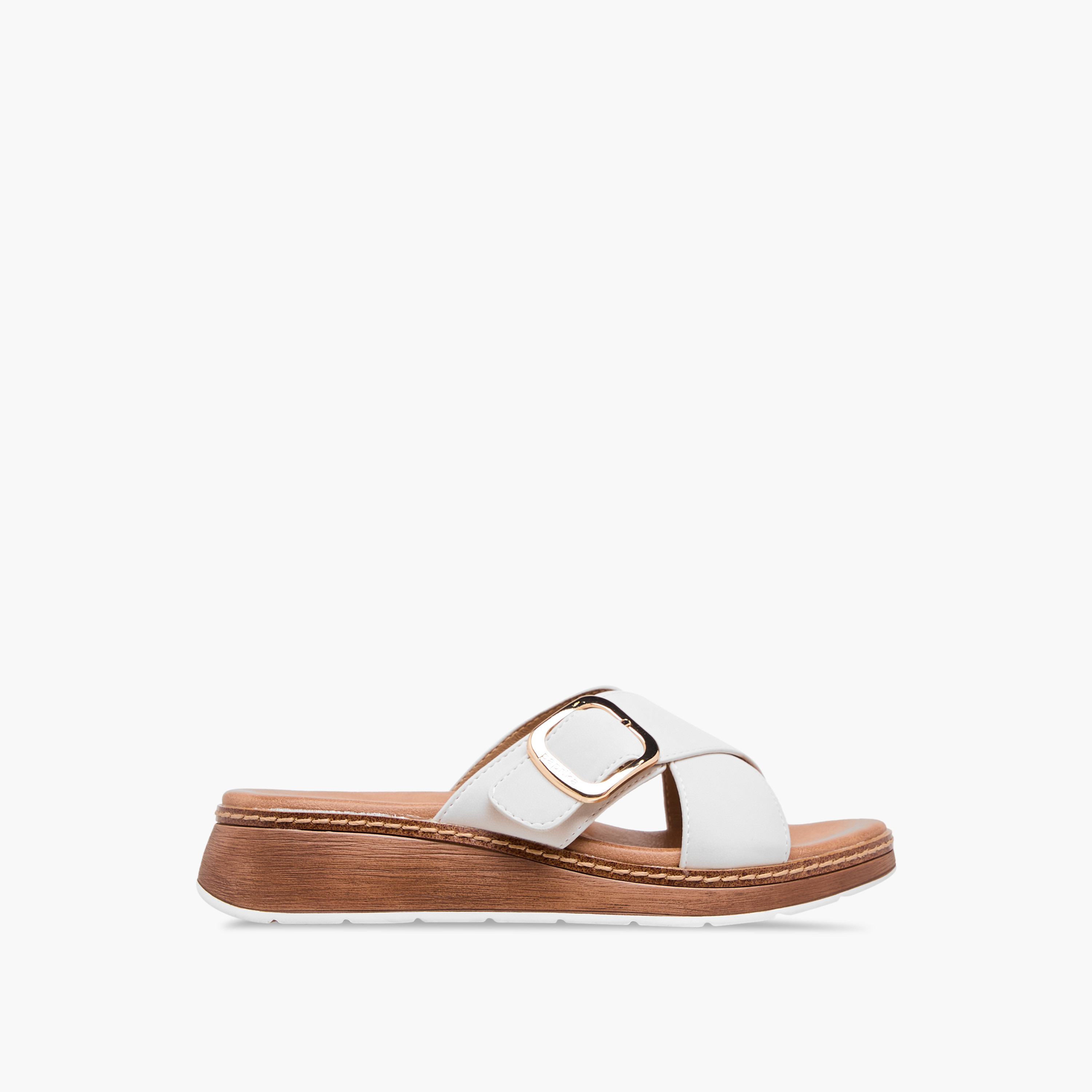 Paprika Buckle Accent Slip-On Cross Strap Sandals-women-shoes-sandals-heeled-image-3
