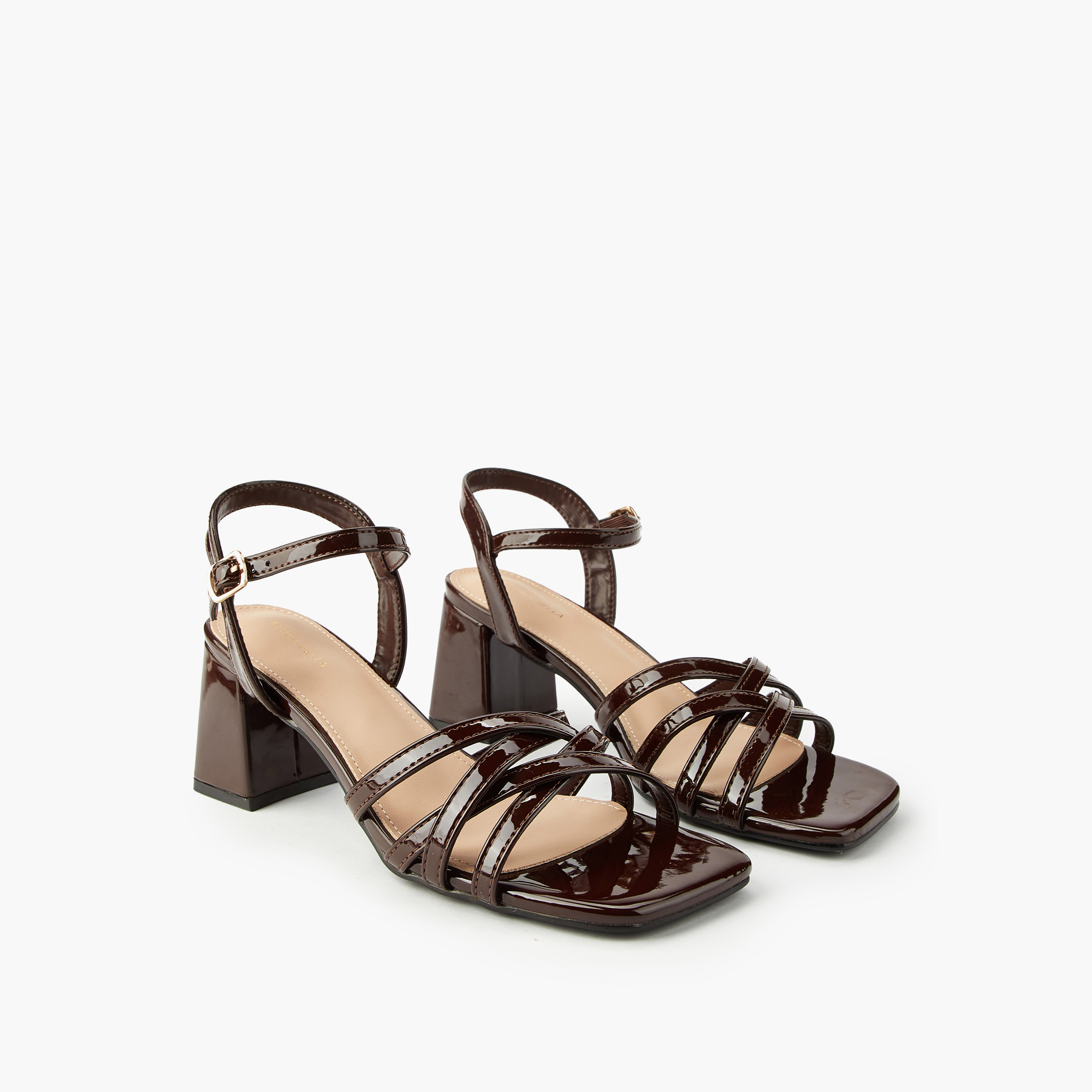 Flora Bella Women's Block Heel Buckle Closure Sandals-women-shoes-sandals-heeled-image-1