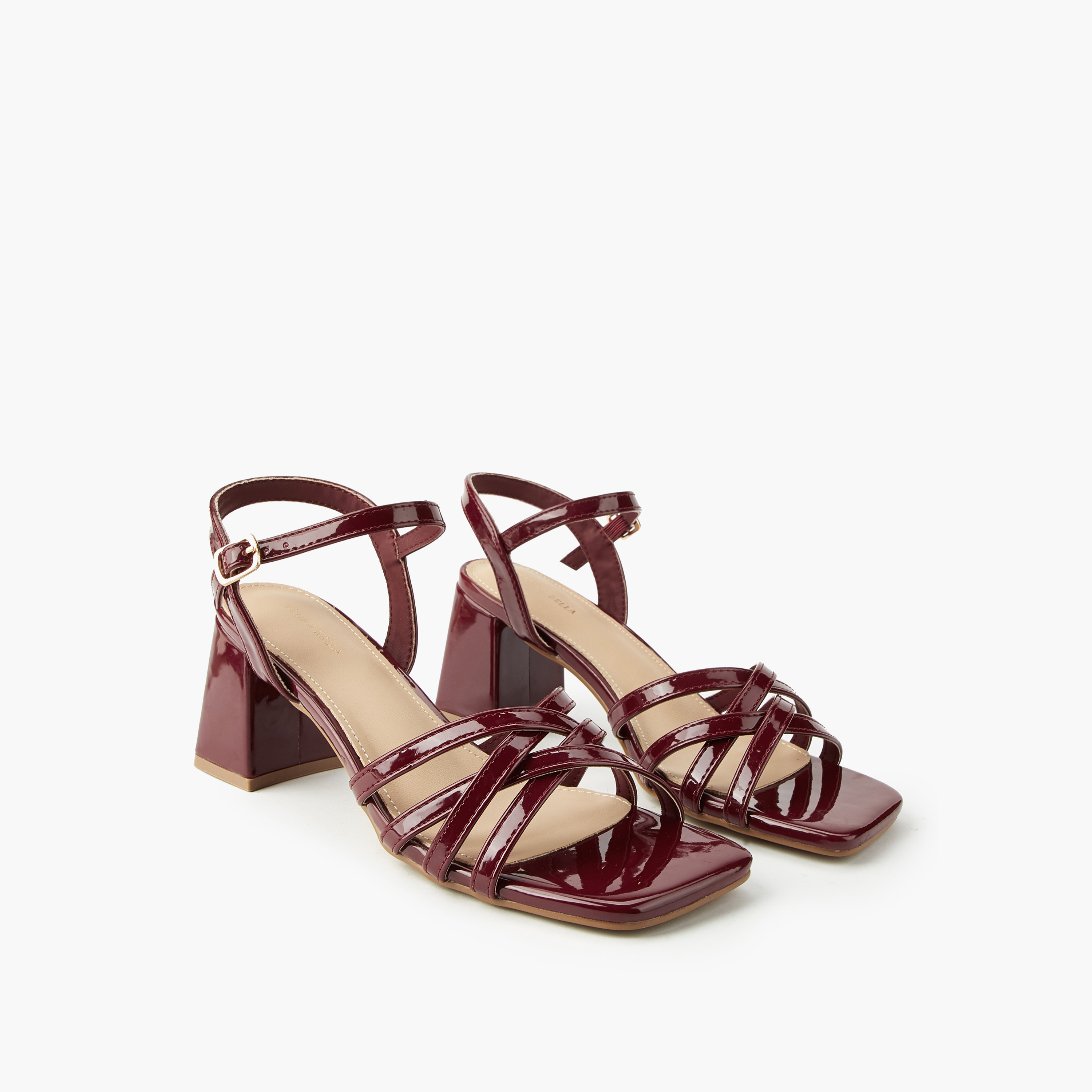Flora Bella Women's Block Heel Buckle Closure Sandals-women-shoes-sandals-heeled-image-1