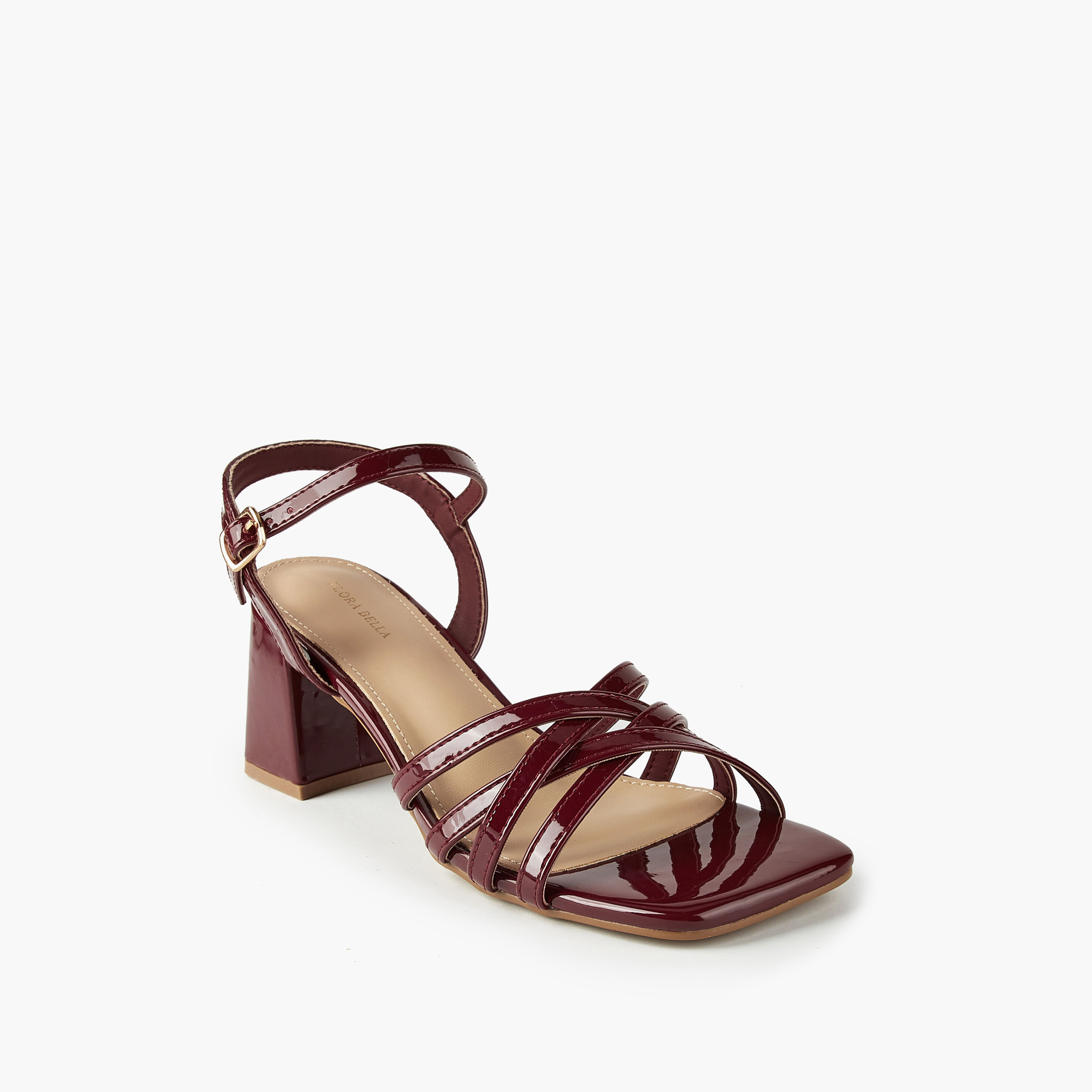 Flora Bella Women's Block Heel Buckle Closure Sandals-women-shoes-sandals-heeled-image-2