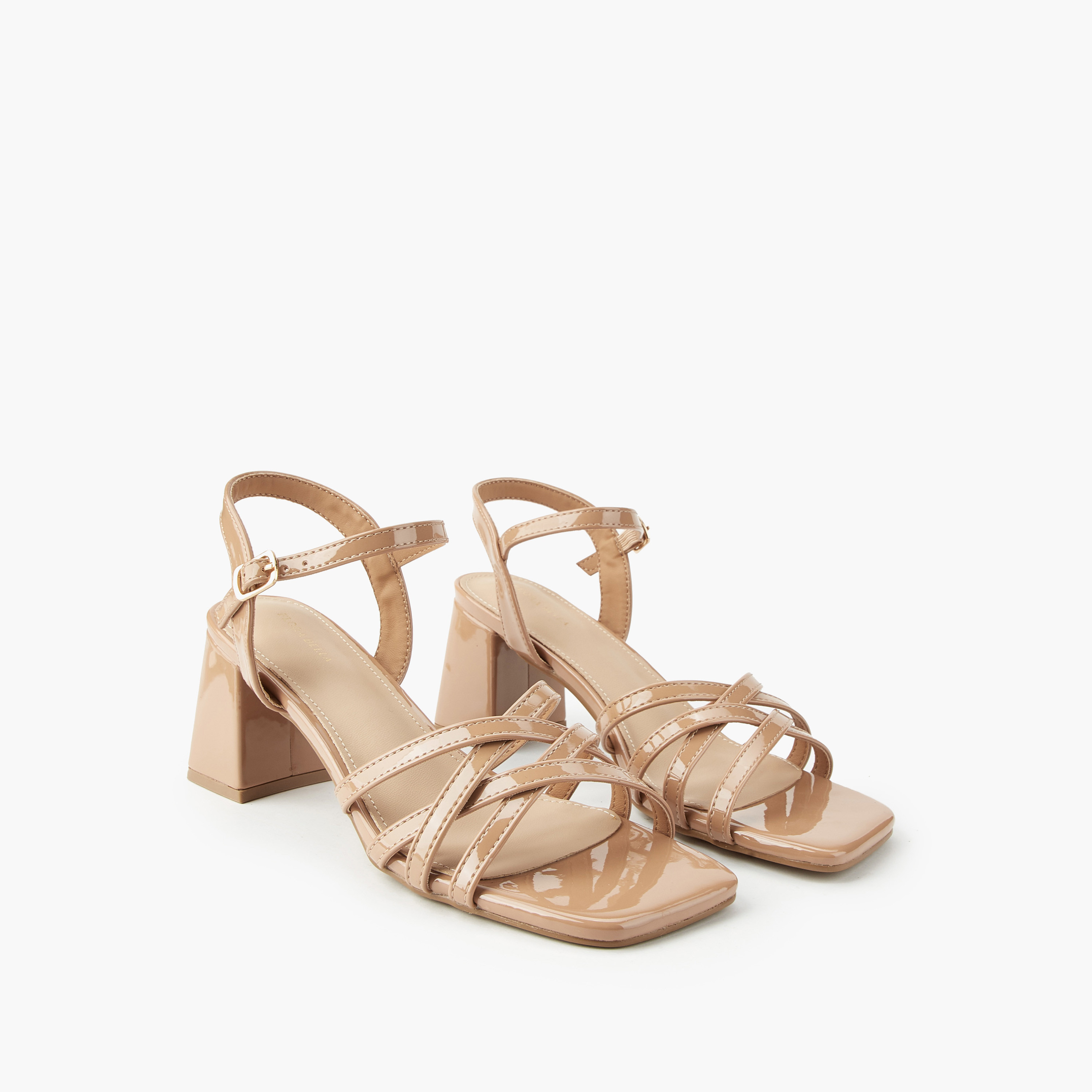 Flora Bella Women's Block Heel Buckle Closure Sandals-women-shoes-sandals-heeled-image-1