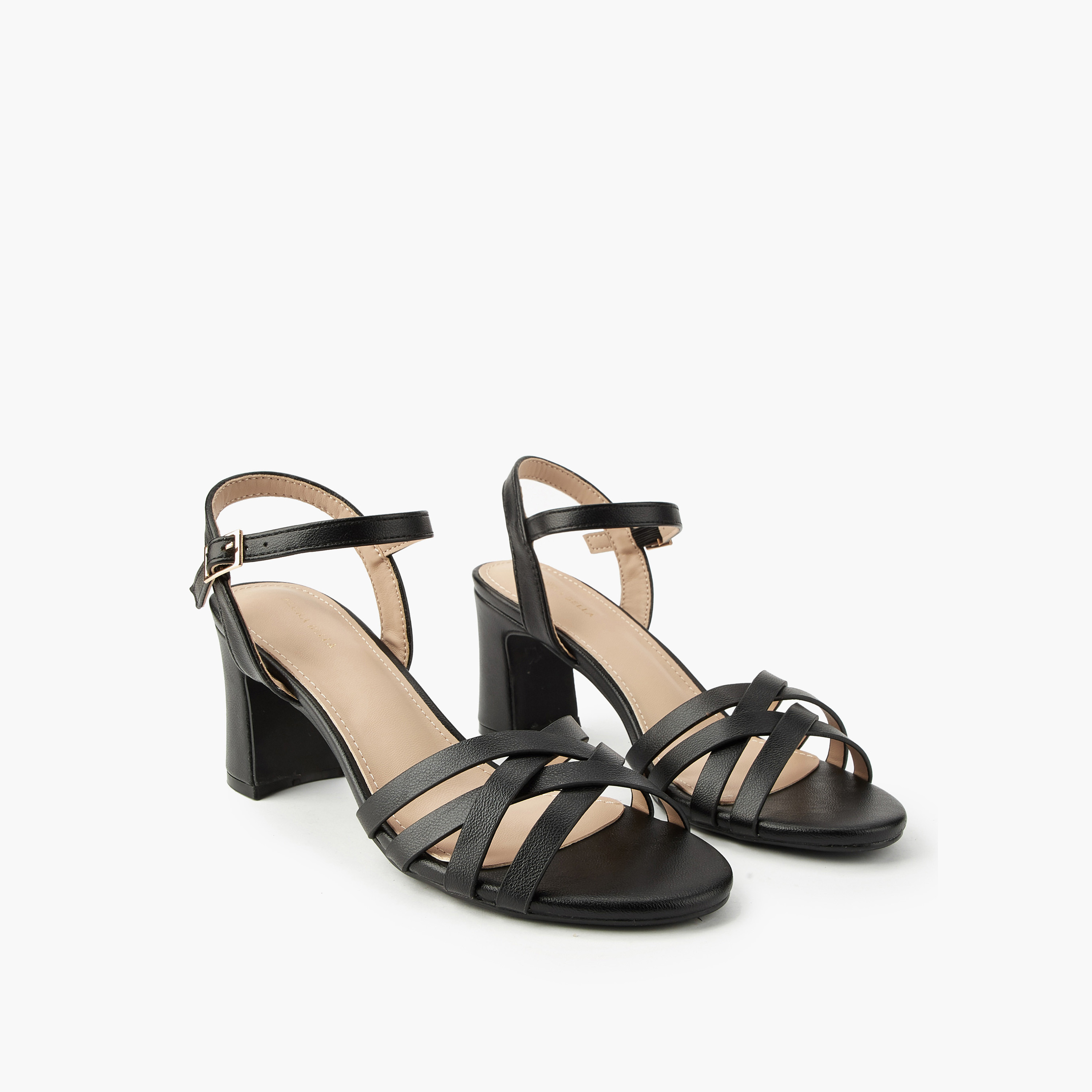 صندل بكعب عريض وأشرطة متقاطعة للنساء من فلورا بيلا-women-shoes-sandals-heeled-image-5