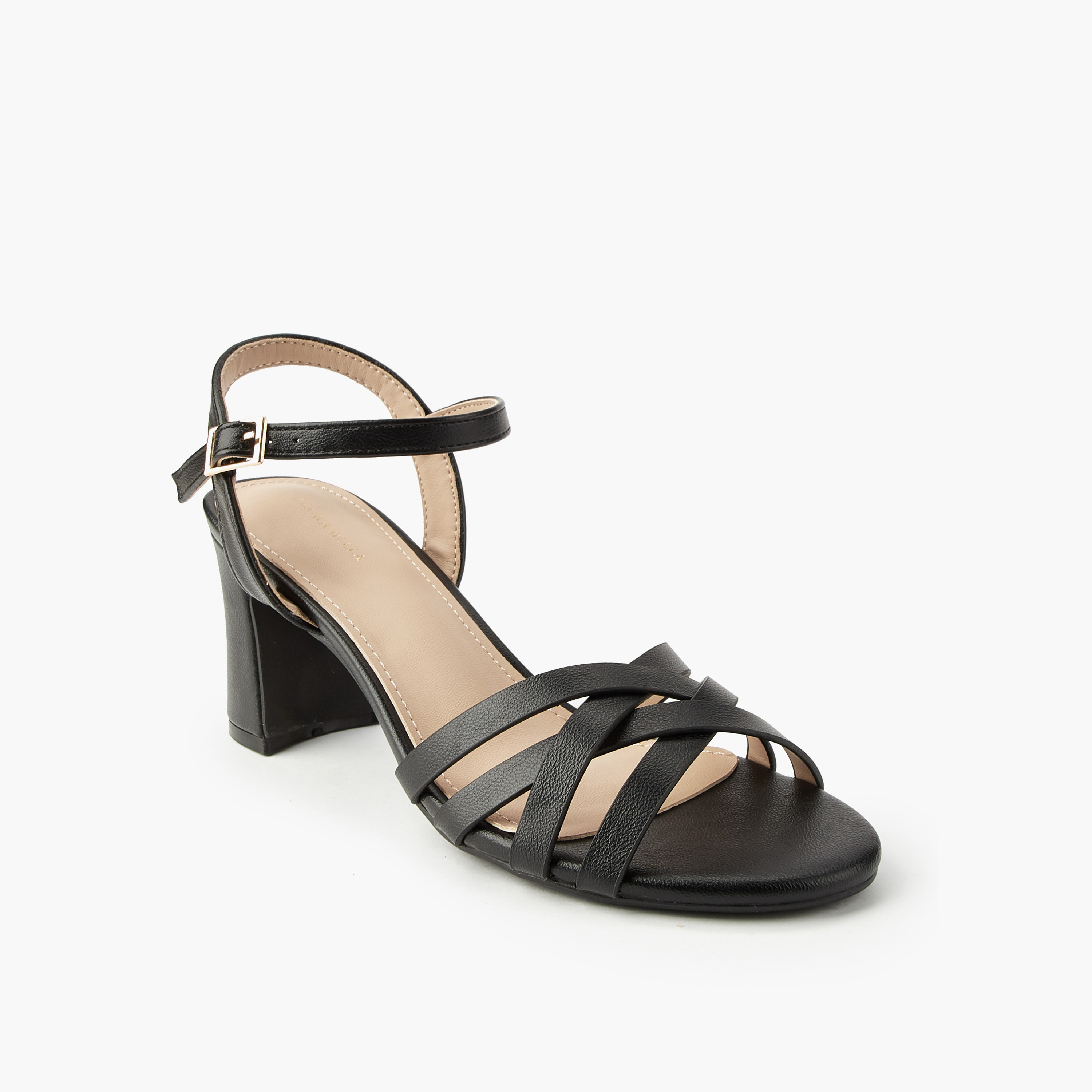 صندل بكعب عريض وأشرطة متقاطعة للنساء من فلورا بيلا-women-shoes-sandals-heeled-image-3