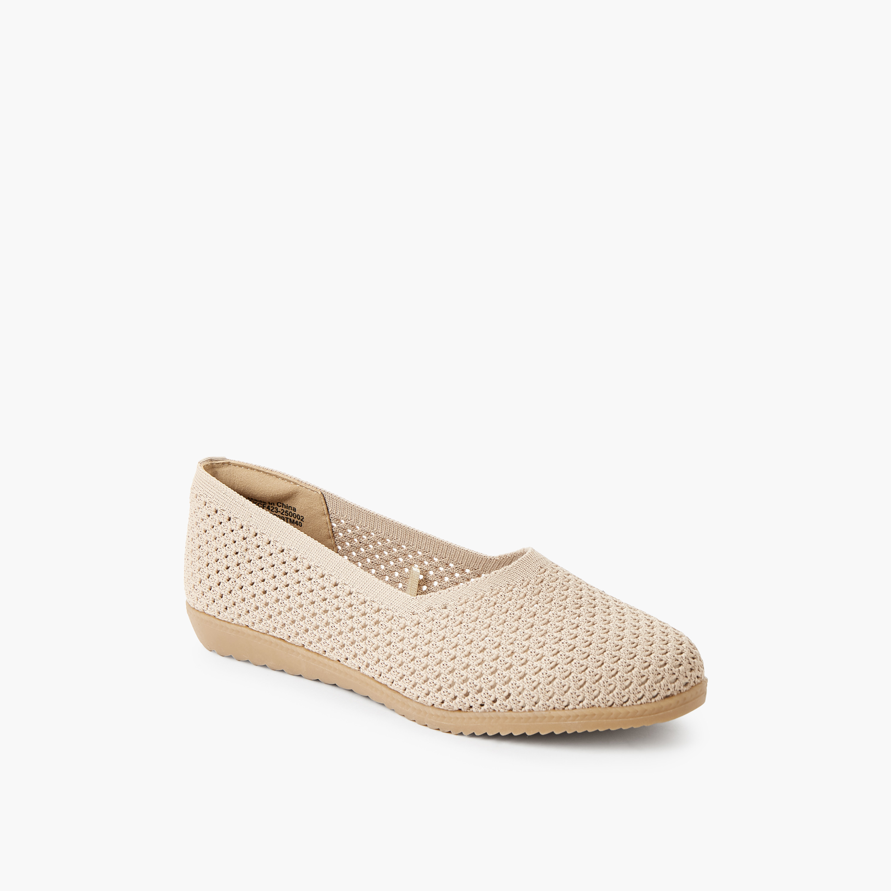 حذاء باليرينا بارز الملمس محبوك للنساء من فلورا بيلا-women-shoes-flats-ballerinas-image-2