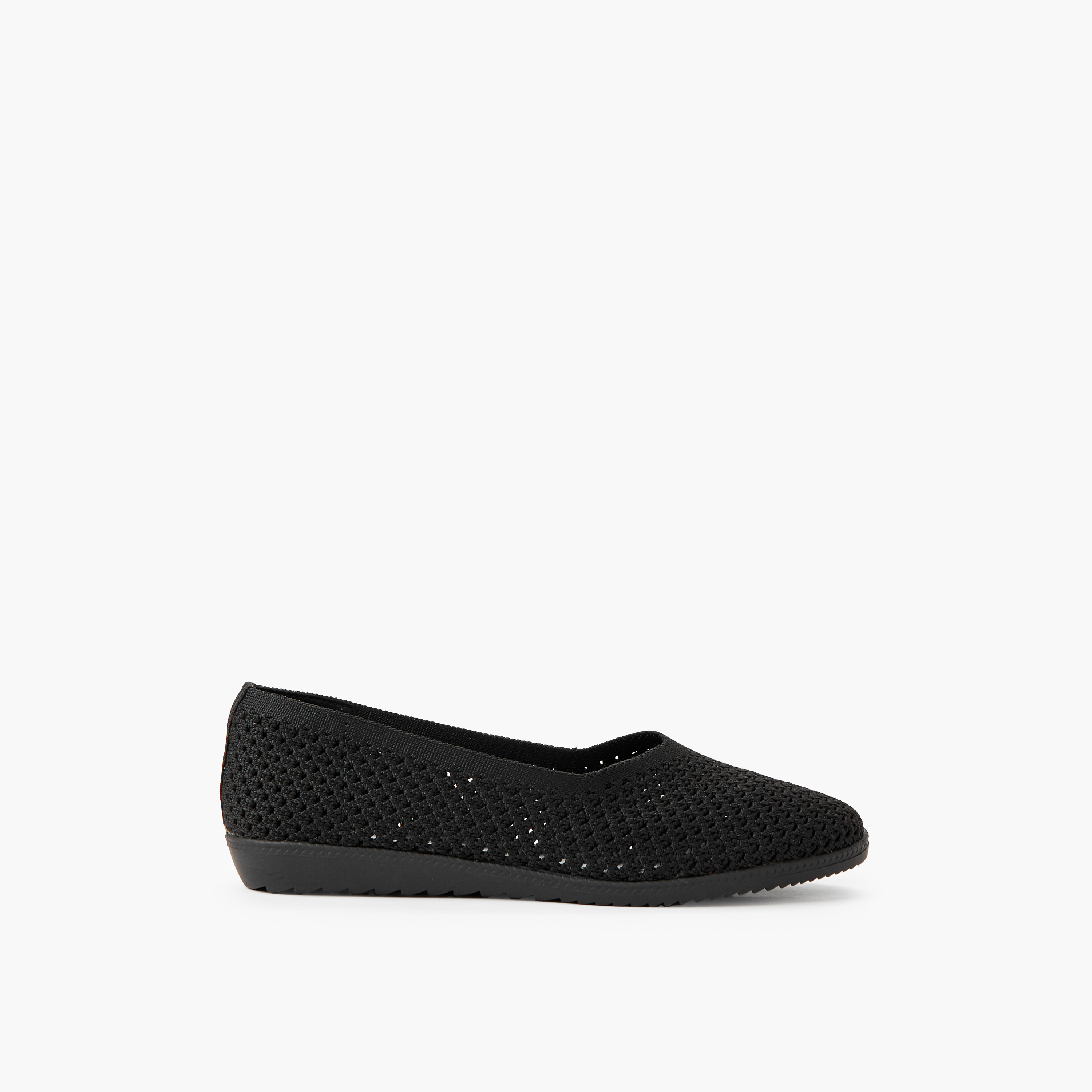 حذاء باليرينا بارز الملمس محبوك للنساء من فلورا بيلا-women-shoes-flats-ballerinas-image-3