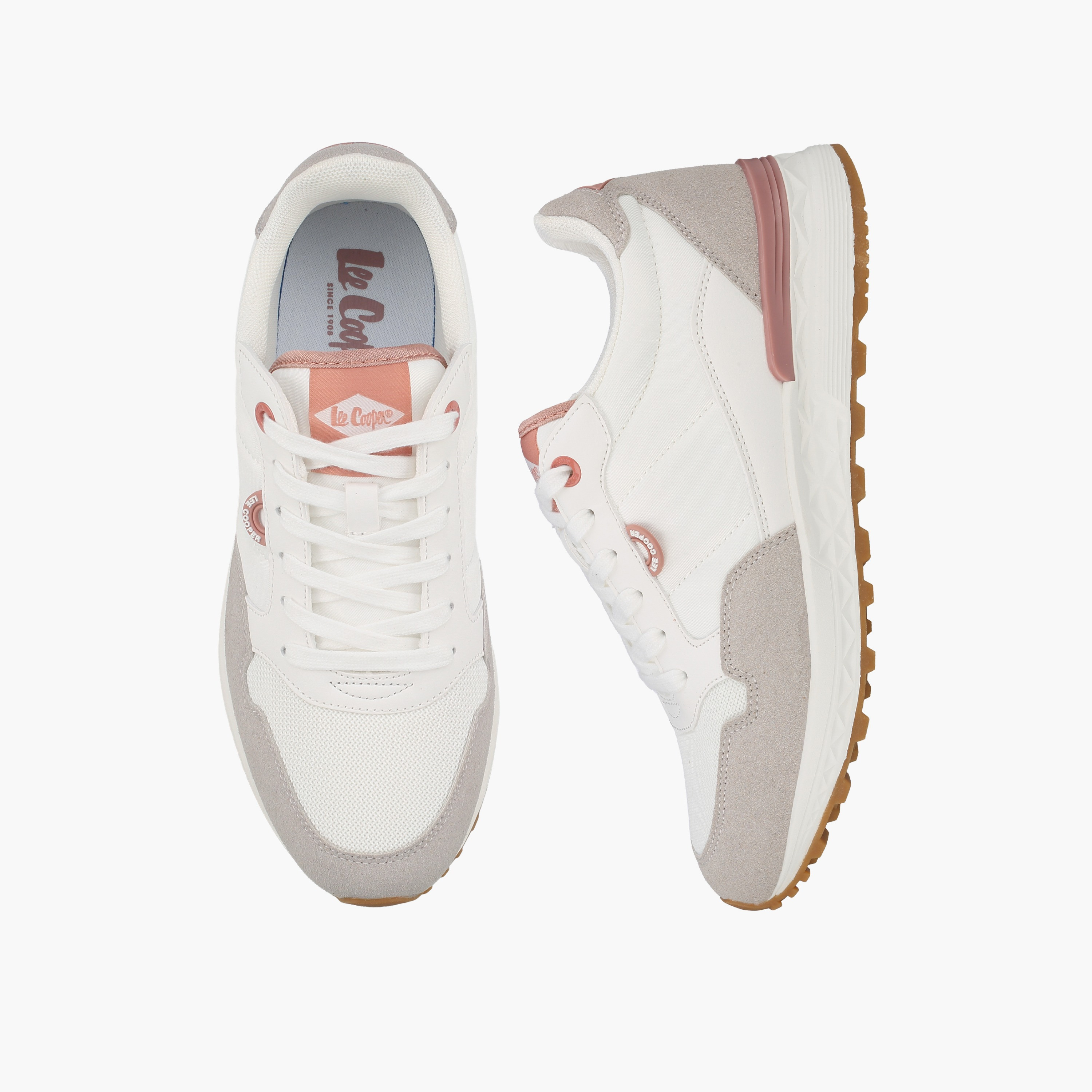 Lee Cooper Women Textured Lace-Up Sneakers-women-shoes-sneakers-image-1