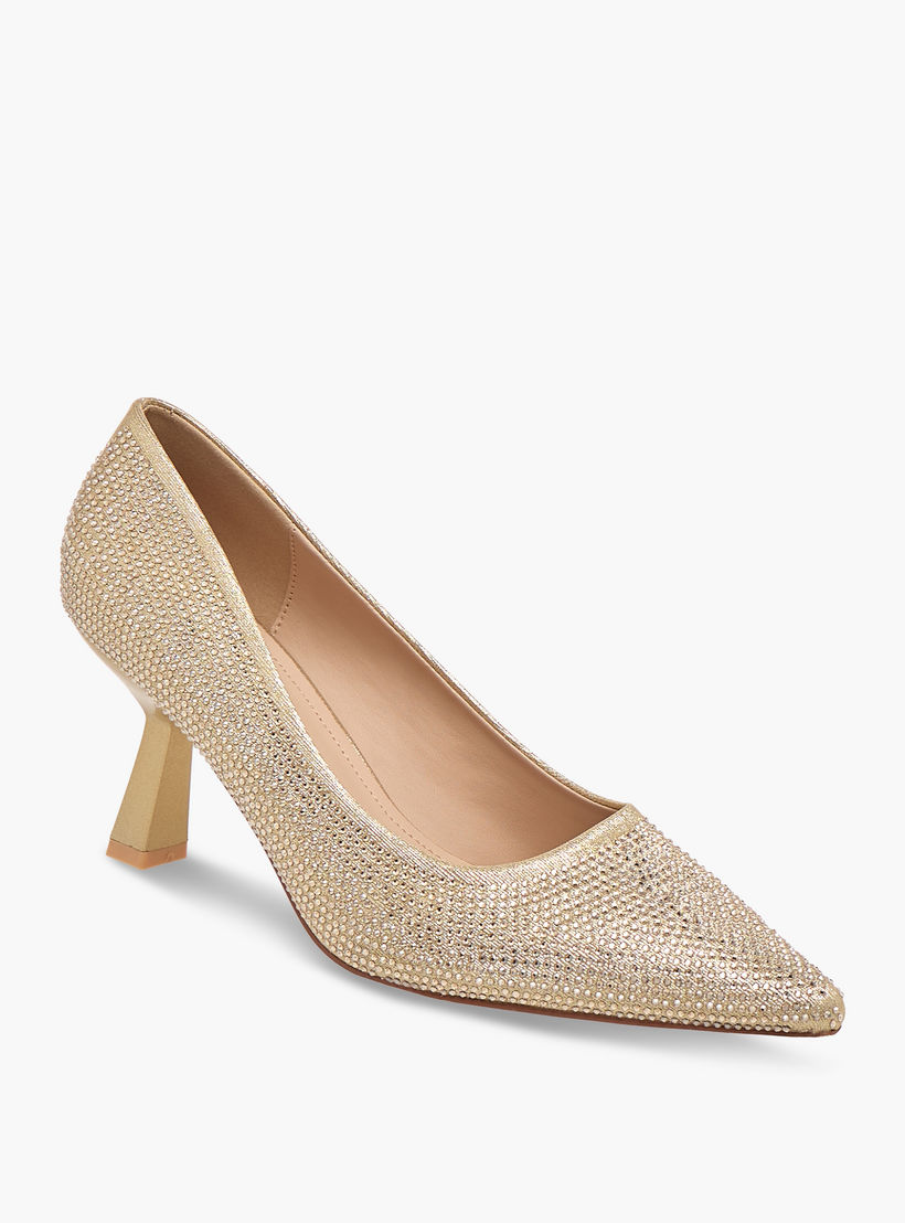 حذاء بومب بكعب مدبب مرصع بالأحجار من فلورا بيلا-women-shoes-heels-image-2