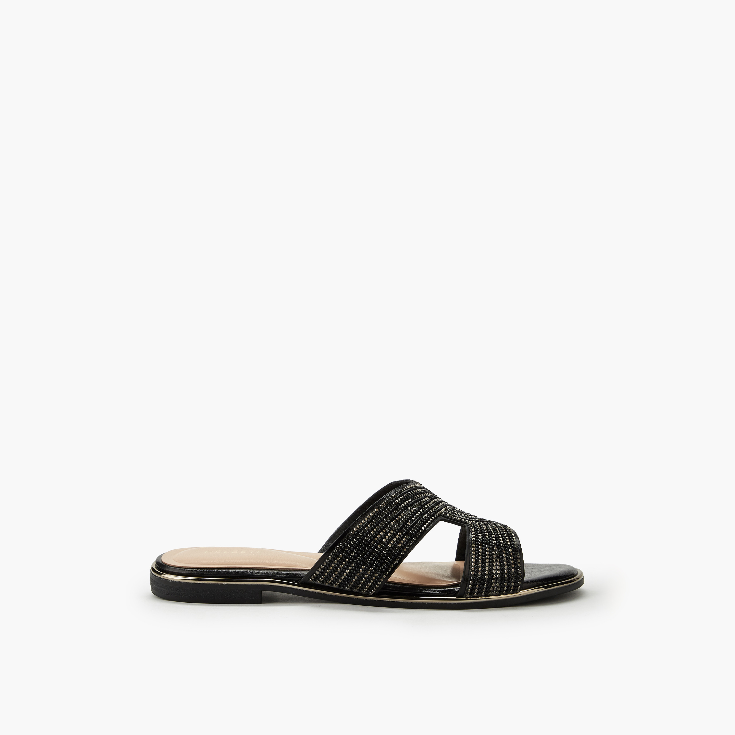 Celeste Women Stone Embellished Slide Sandals-women-shoes-flats-sandals-image-2