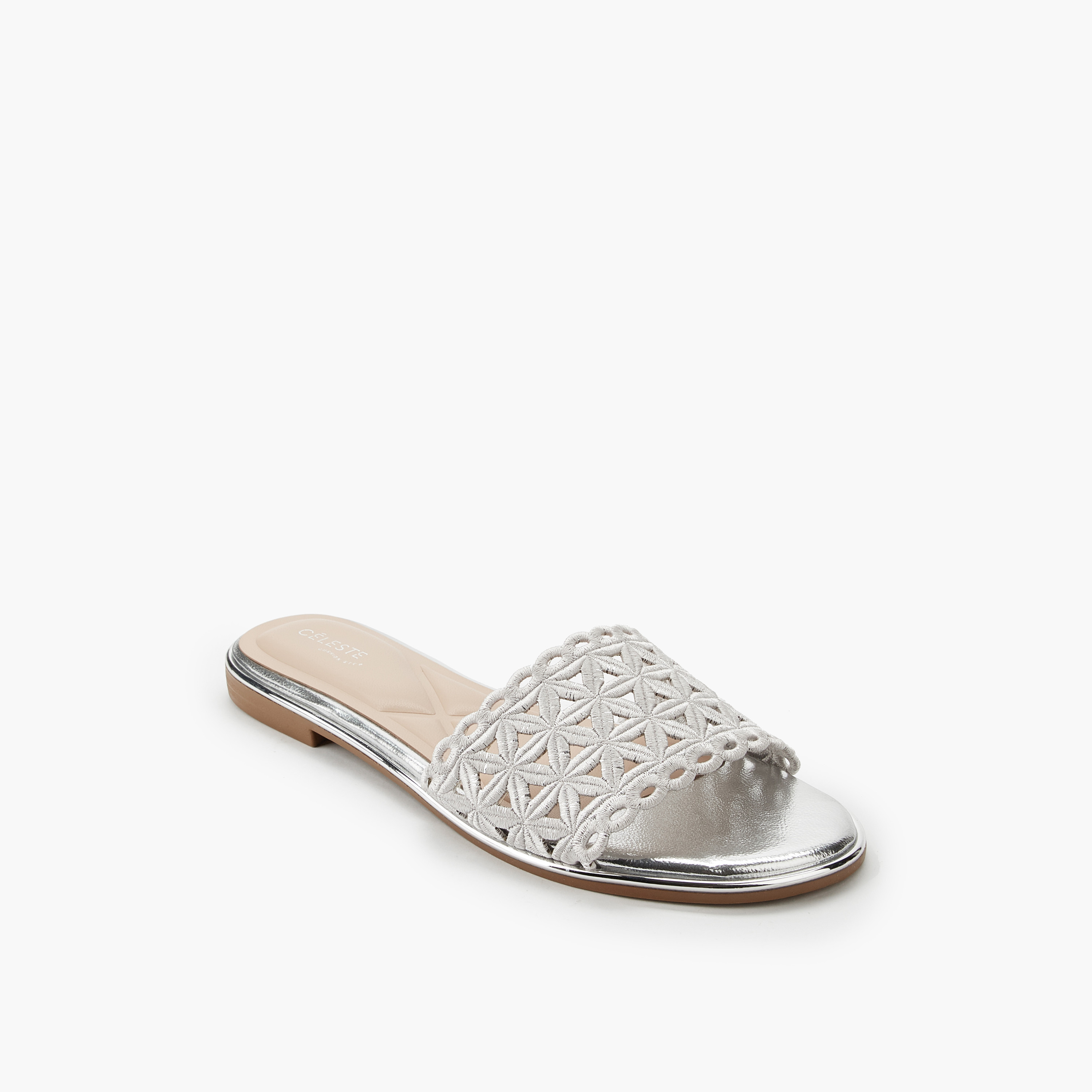 Celeste Women Laser Cut Detail Flat Sandals-women-shoes-flats-sandals-image-3