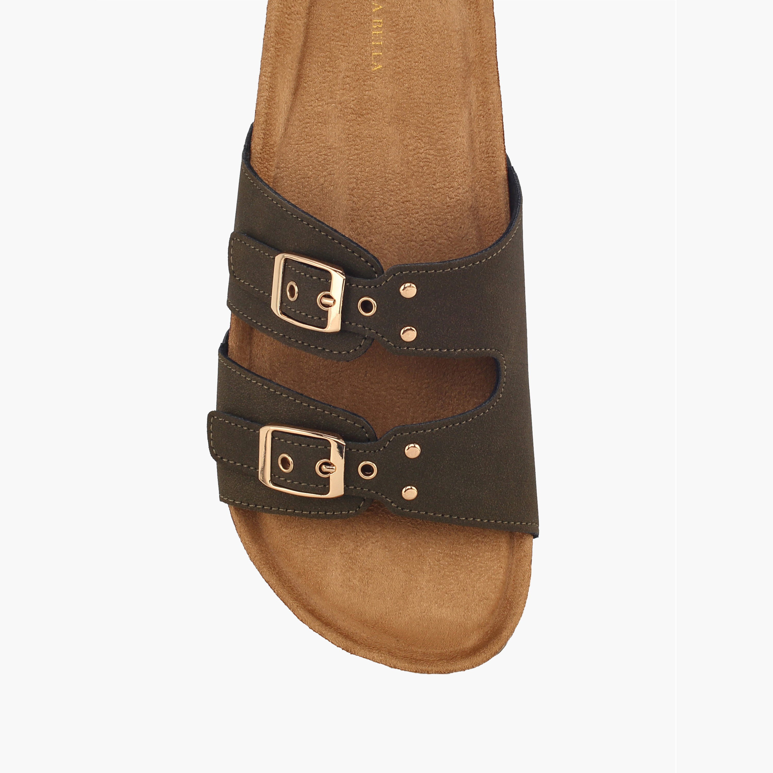 صندل مرصع بحزام مزدوج للنساء من فلورا بيلا-women-shoes-flats-sandals-image-3