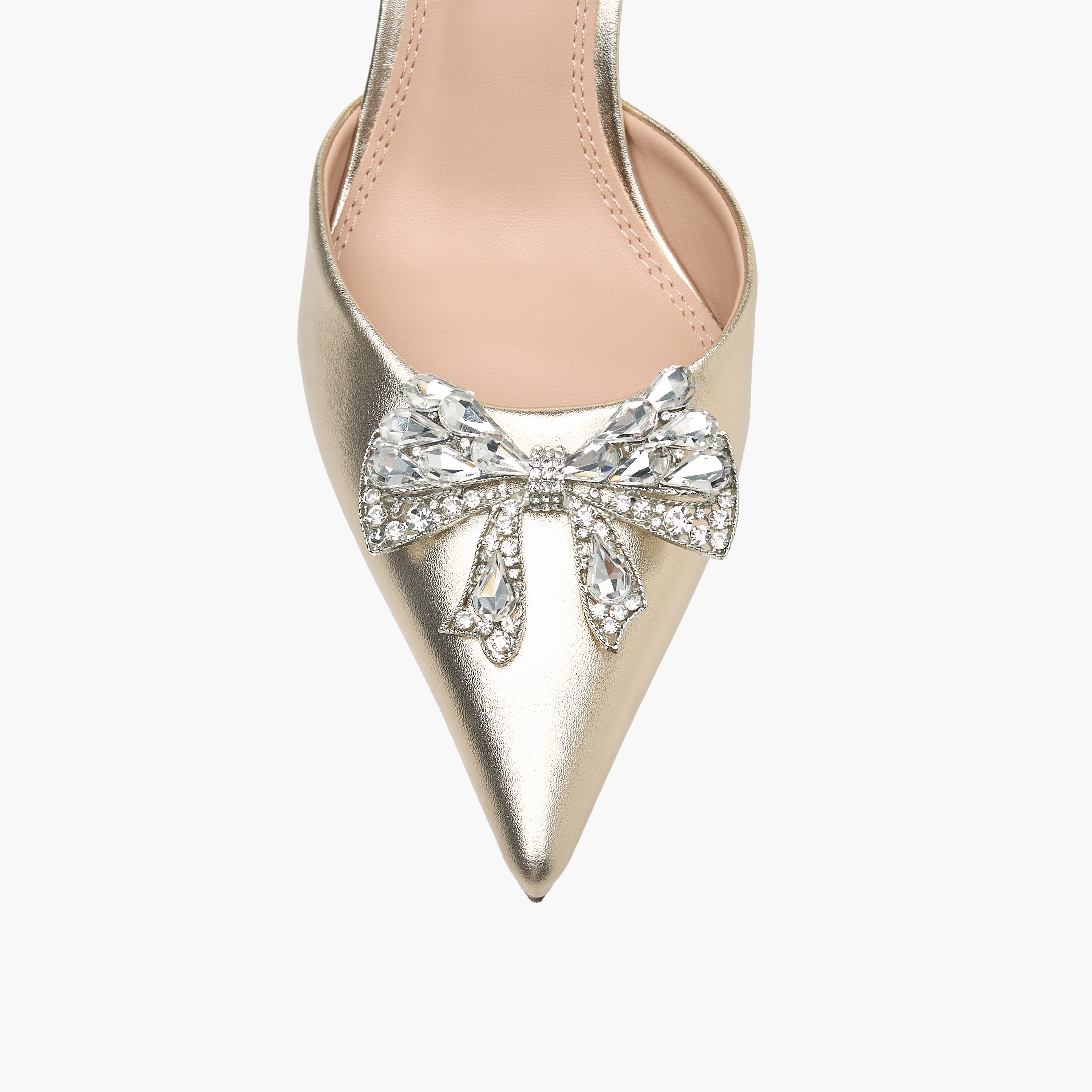 Celeste Women's Bow Embellished Slingback Shoes with Stiletto Heels-women-shoes-heels-image-4