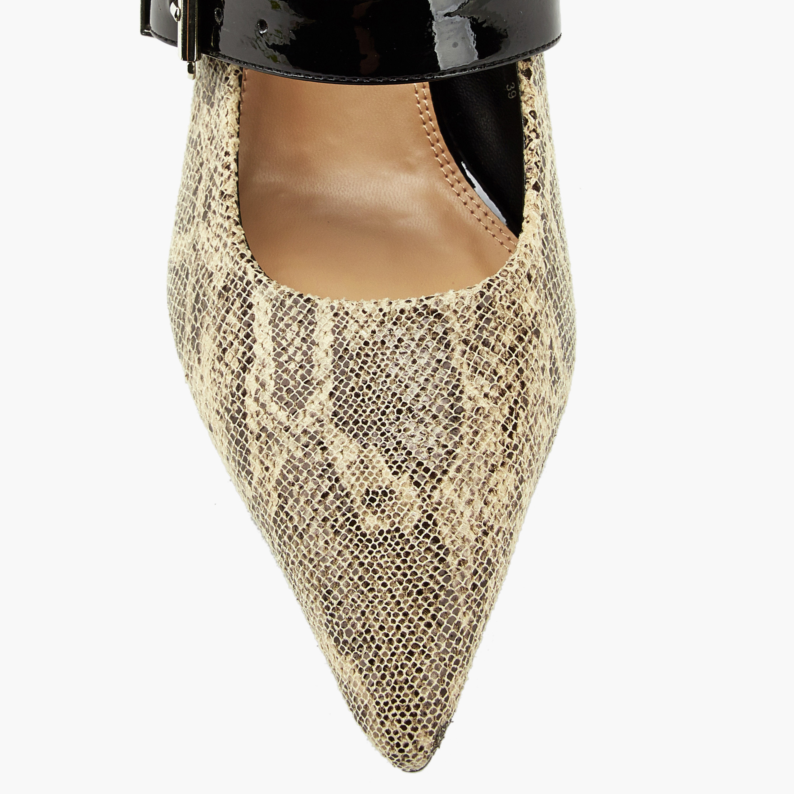 حذاء بمقدمة مدببة وكعب صغير وطبعات حيوانات للنساء من سيليست-women-shoes-heels-image-4