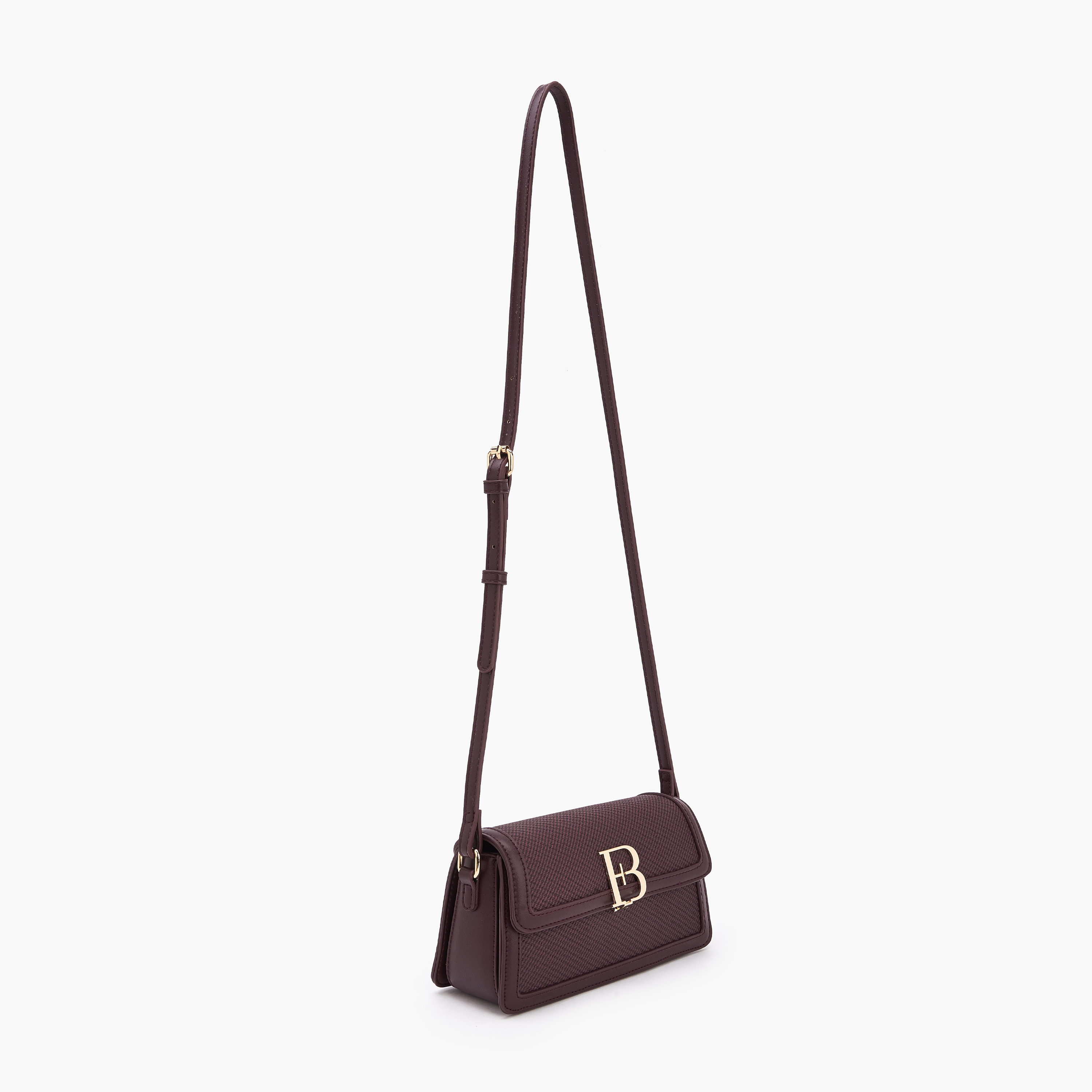 شنطة كروس بودي بارزة الملمس بحزام كتف قابل للتعديل من فلورا بيلا-women-bagsandwallets-handbags-image-2