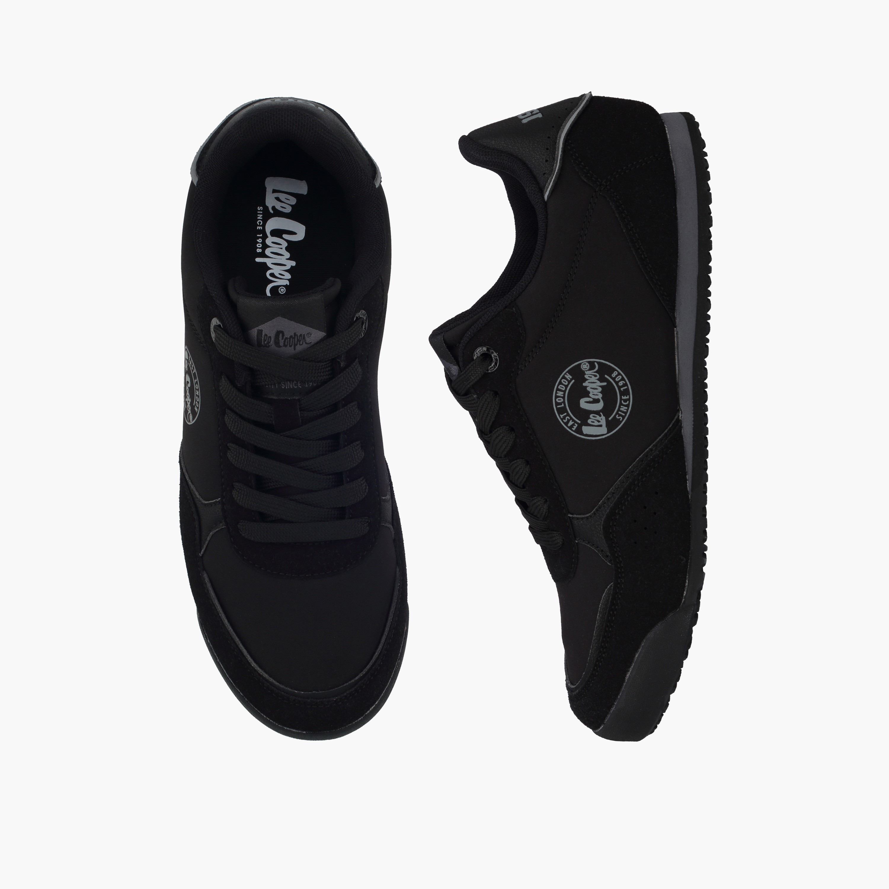 Lee Cooper Women Logo Print Lace-Up Ankle Sneakers-women-shoes-sneakers-image-1
