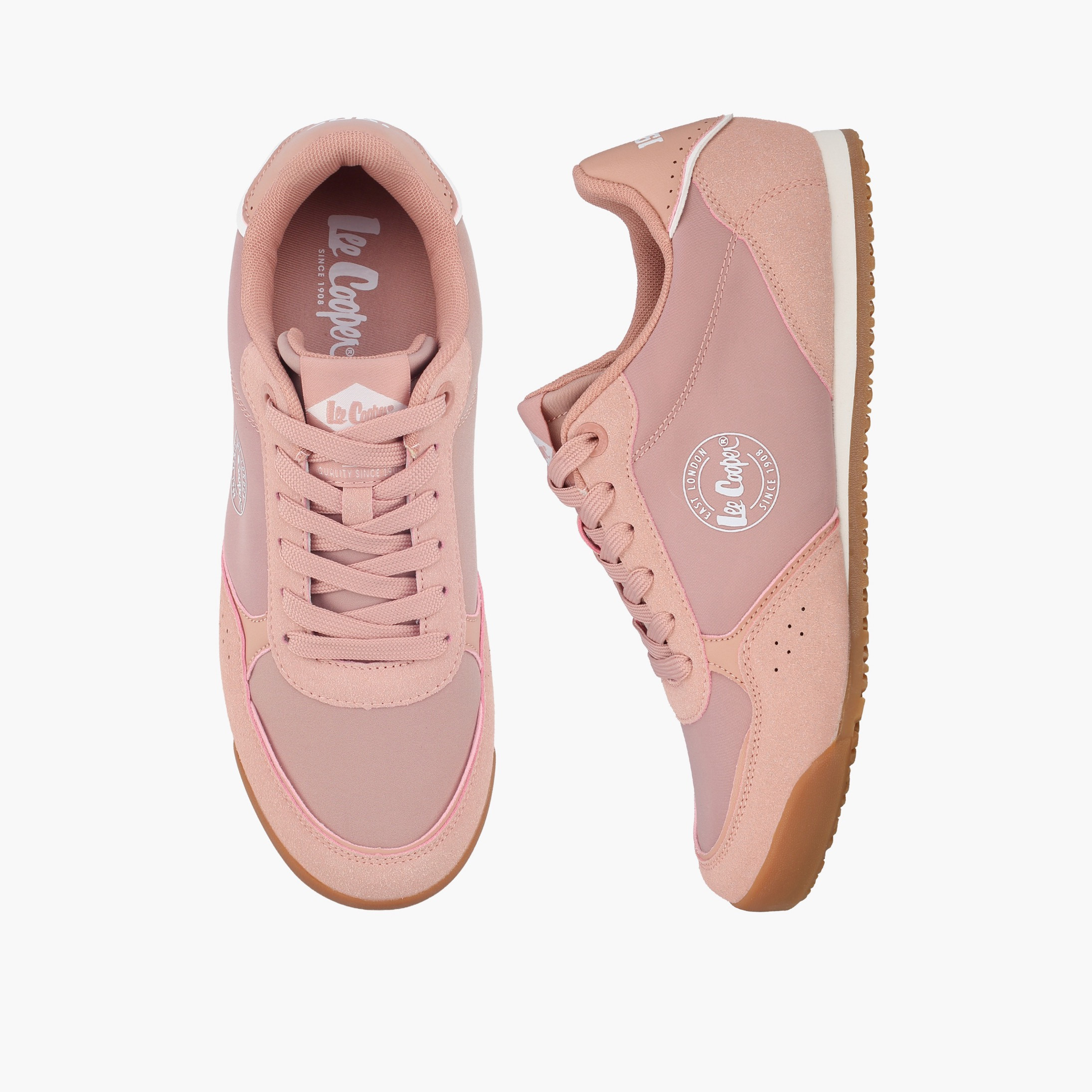 Lee Cooper Women Logo Print Lace-Up Ankle Sneakers-women-shoes-sneakers-image-1