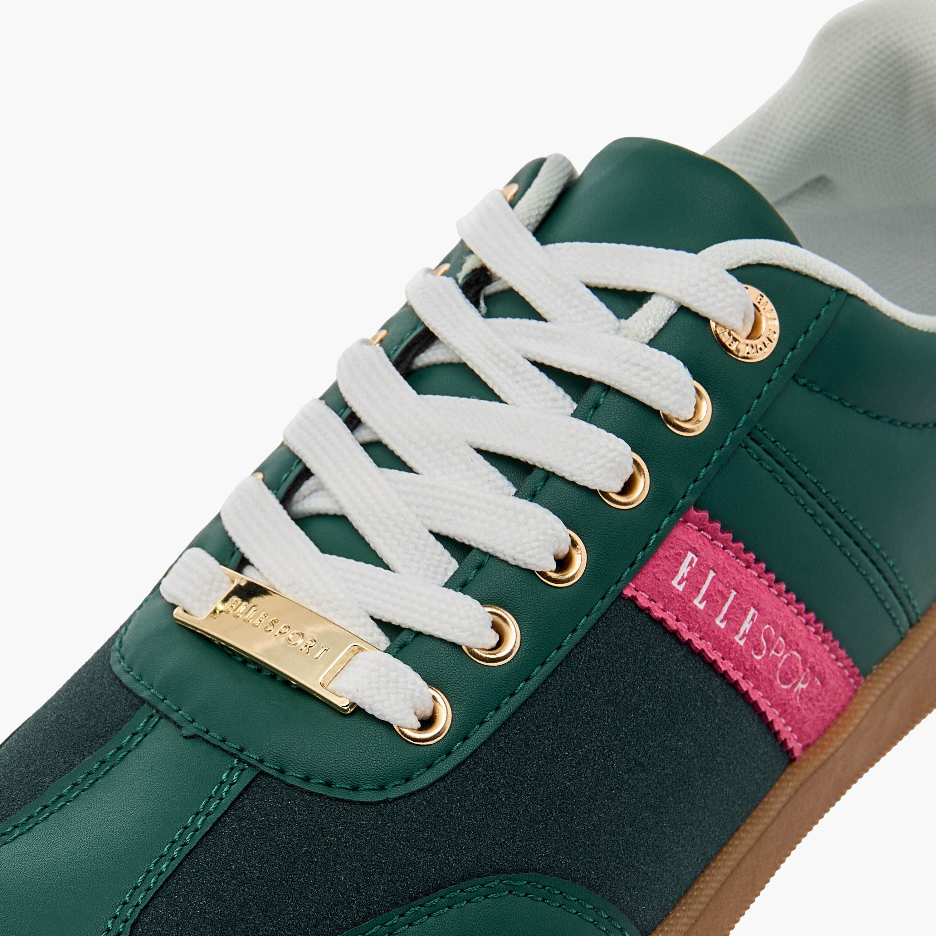 Elle Women's Logo Detail Sneakers with Lace-Up Closure-women-shoes-sneakers-image-4
