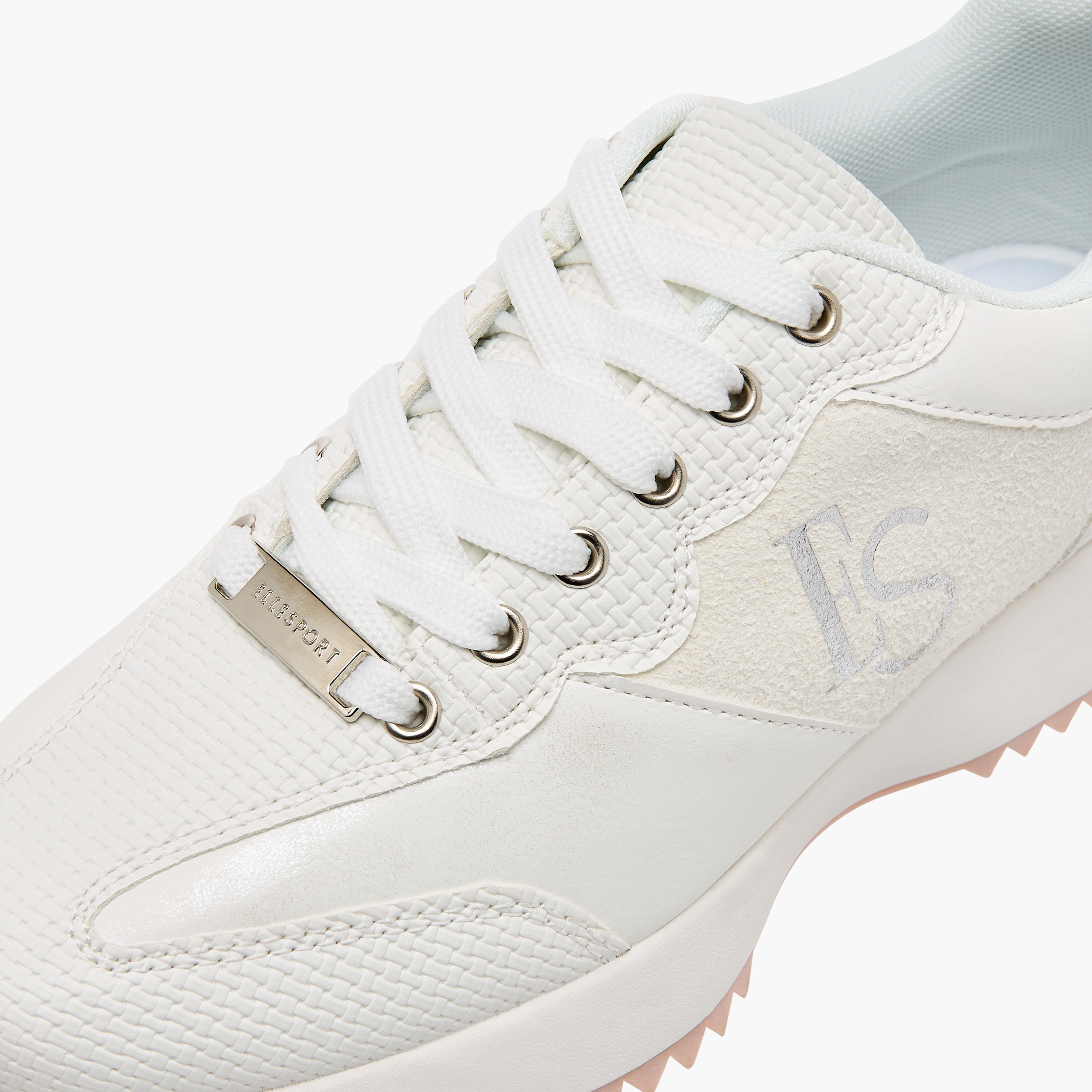 Elle Women's Logo Detail Sneakers with Lace-Up Closure-women-shoes-sneakers-image-4