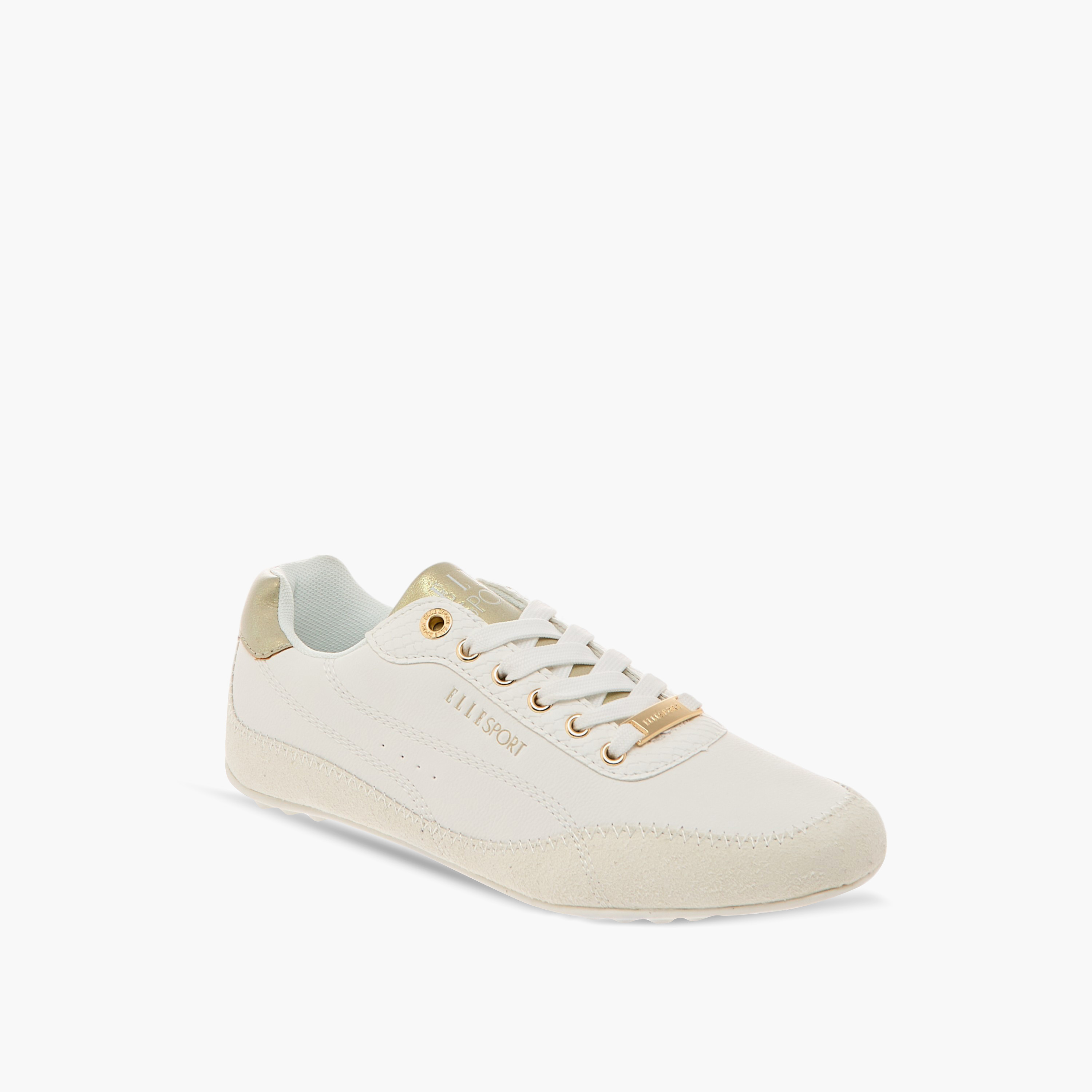 Elle Women's Panelled Sneakers with Lace-Up Closure-women-shoes-sneakers-image-2