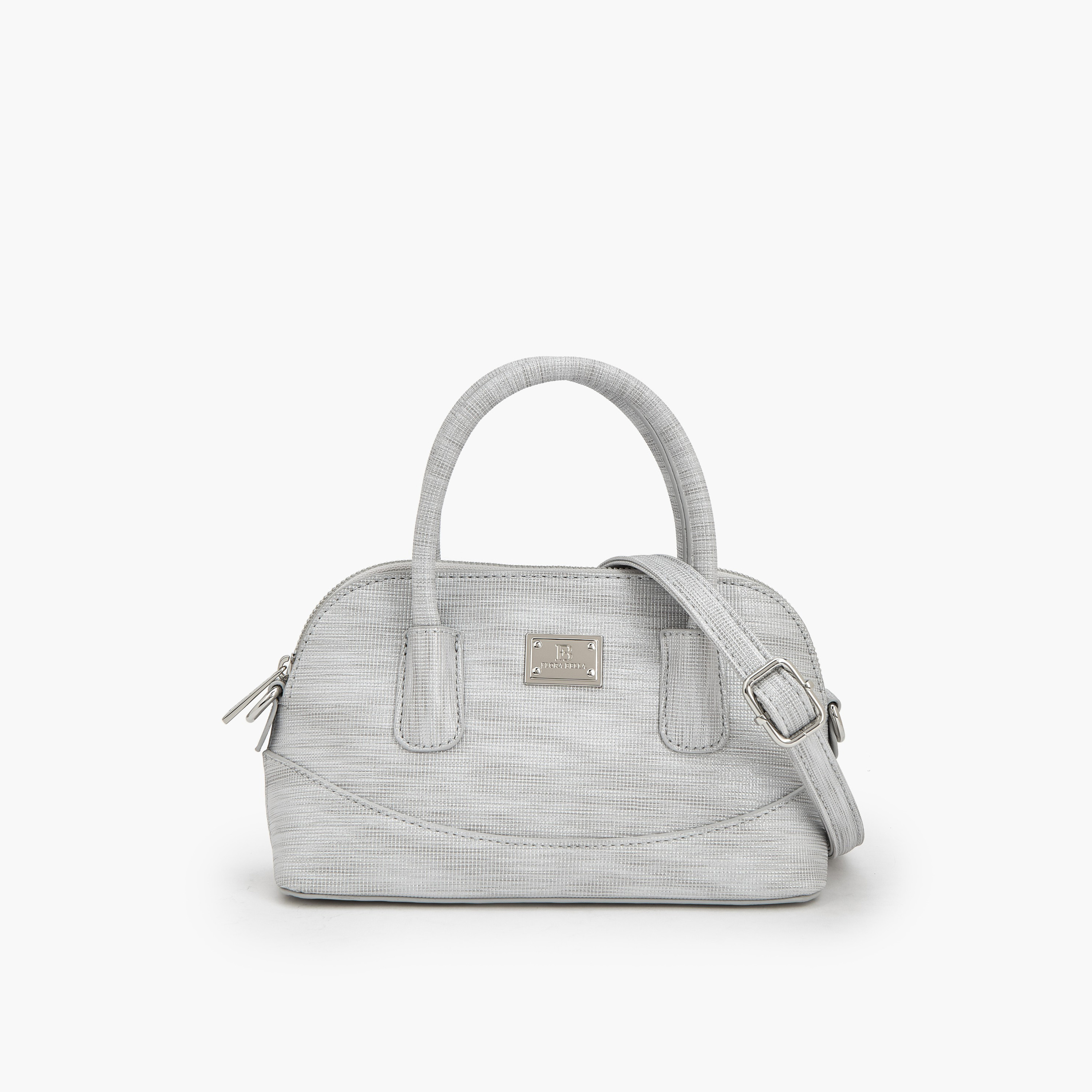 Flora Bella Textured Satchel Bag with Detachable Strap-women-bagsandwallets-handbags-image-1