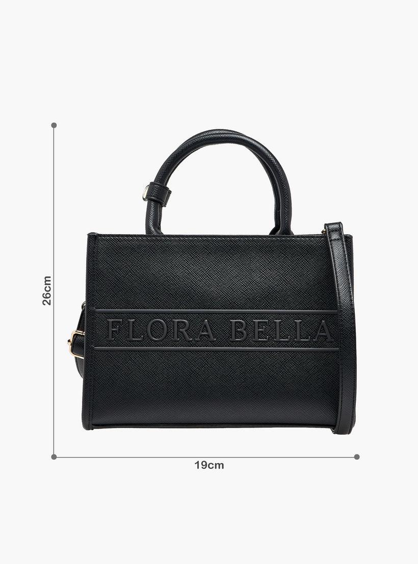 شنطة توت بمقبض مزدوج وتفاصيل شعار من فلورا بيلا-women-bagsandwallets-handbags-image-6