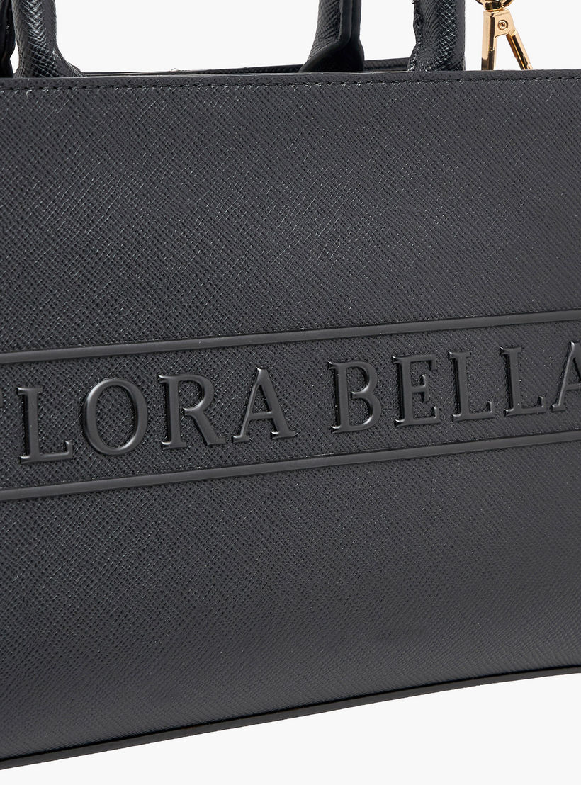 شنطة توت بمقبض مزدوج وتفاصيل شعار من فلورا بيلا-women-bagsandwallets-handbags-image-8