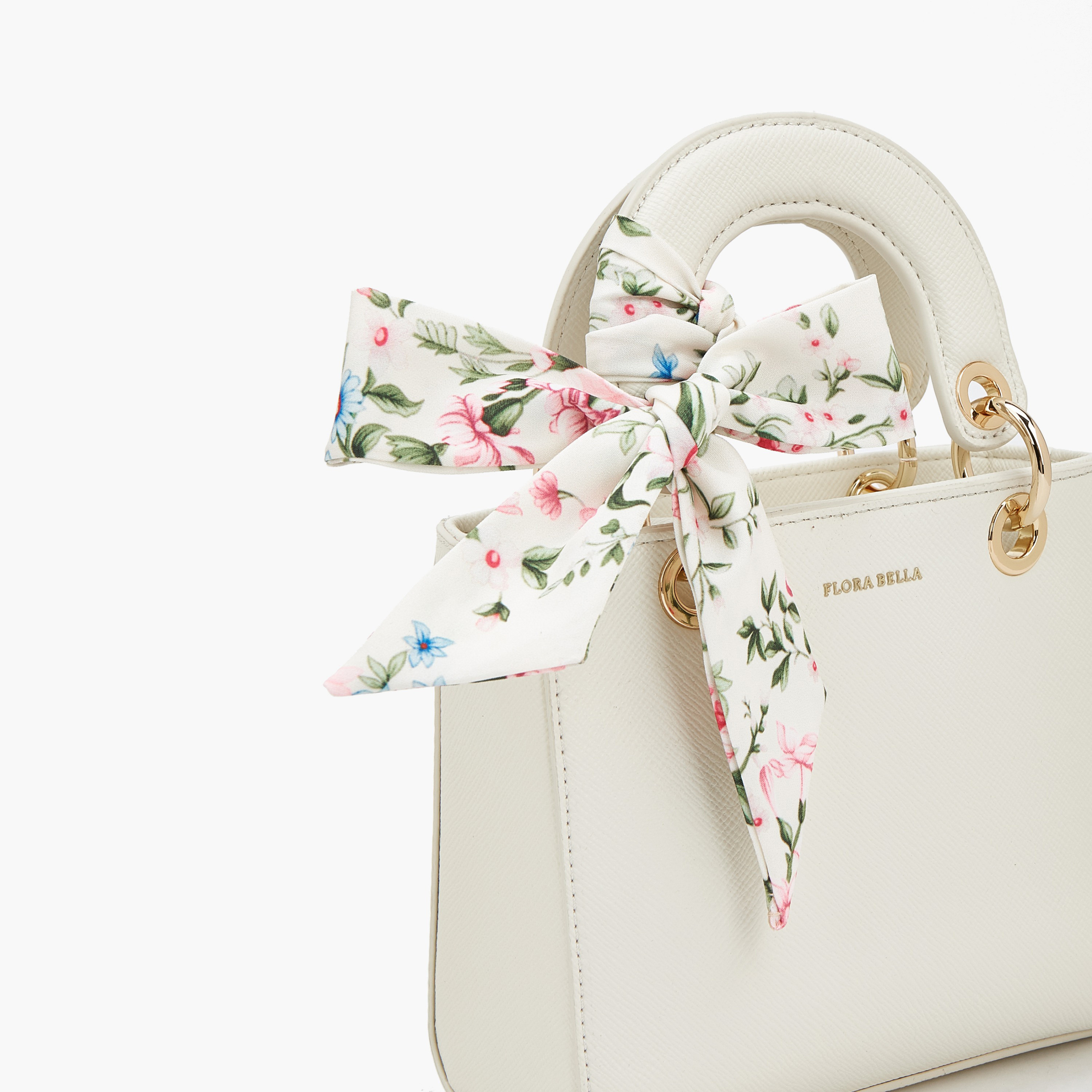 Flora Bella Textured Satchel Bag with Scarf Detail-women-bagsandwallets-handbags-image-3