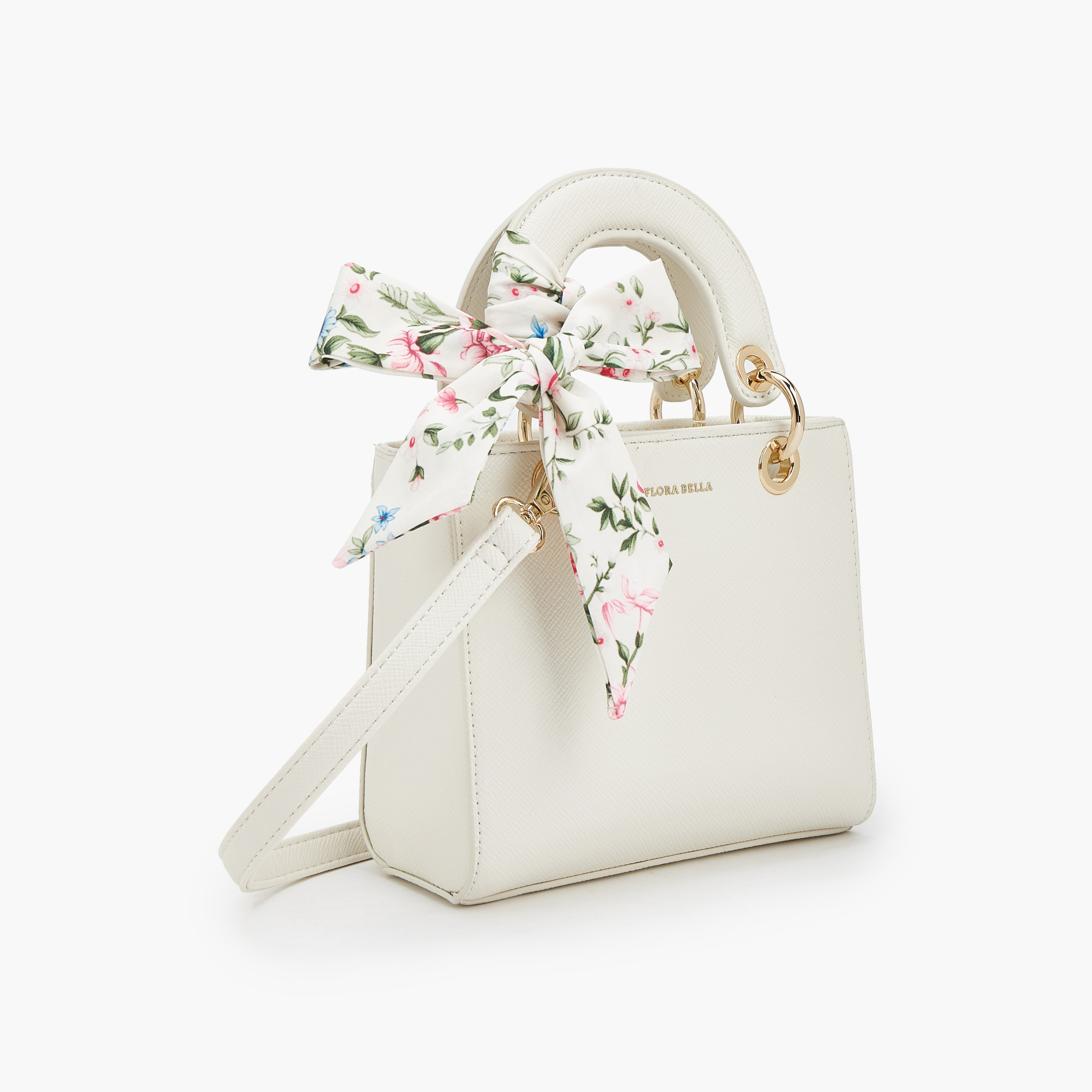 Flora Bella Textured Satchel Bag with Scarf Detail-women-bagsandwallets-handbags-image-4