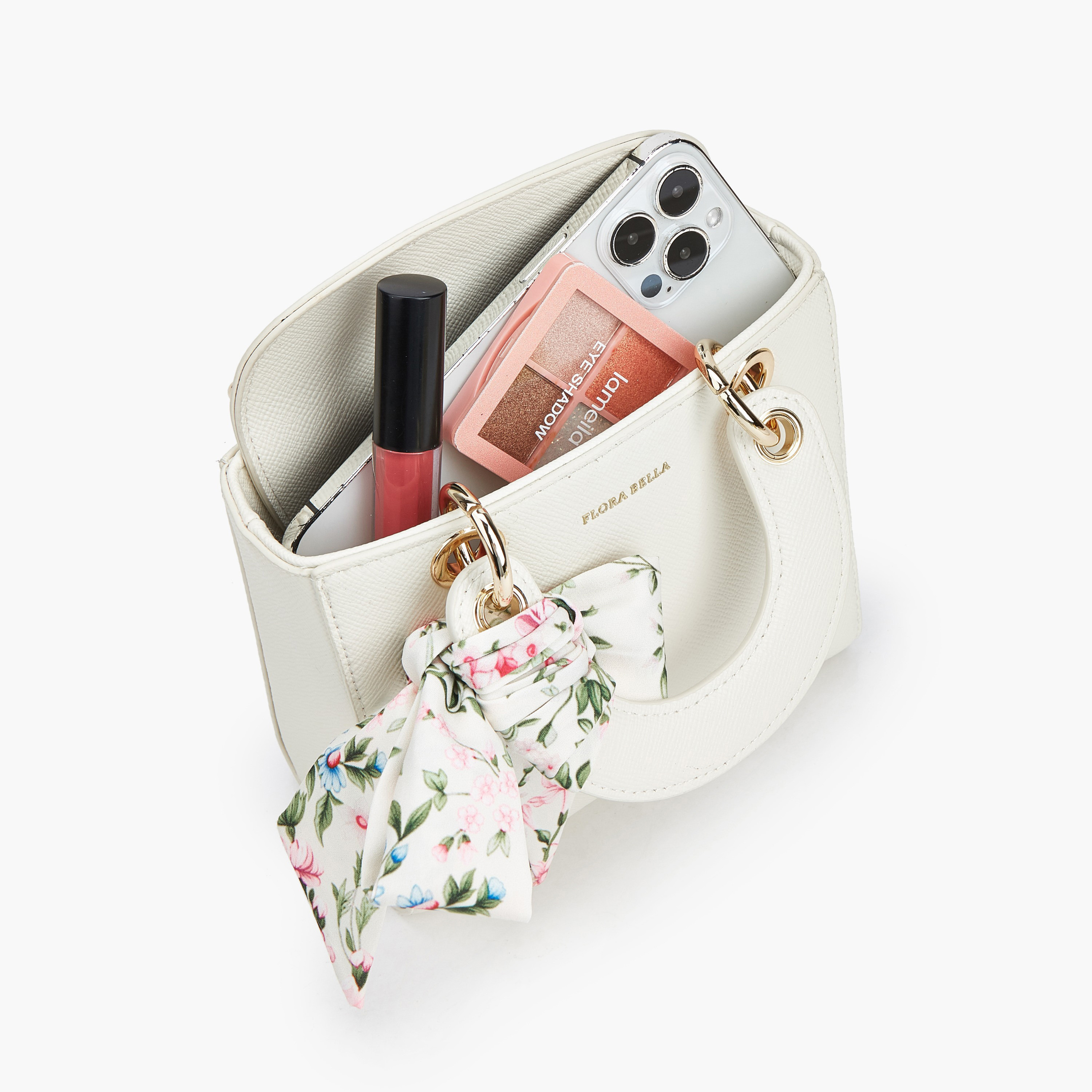 Flora Bella Textured Satchel Bag with Scarf Detail-women-bagsandwallets-handbags-image-7